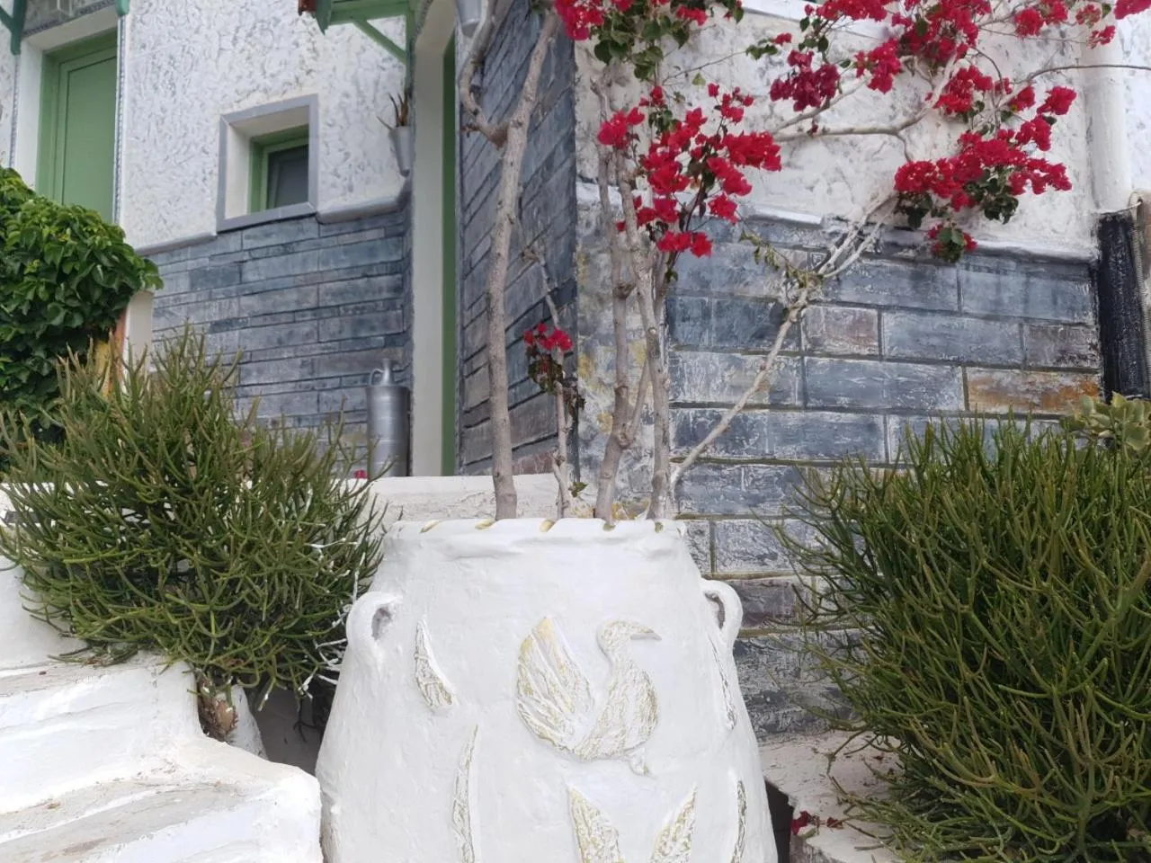 Facade/entrance in Private Studio Korifi sea view