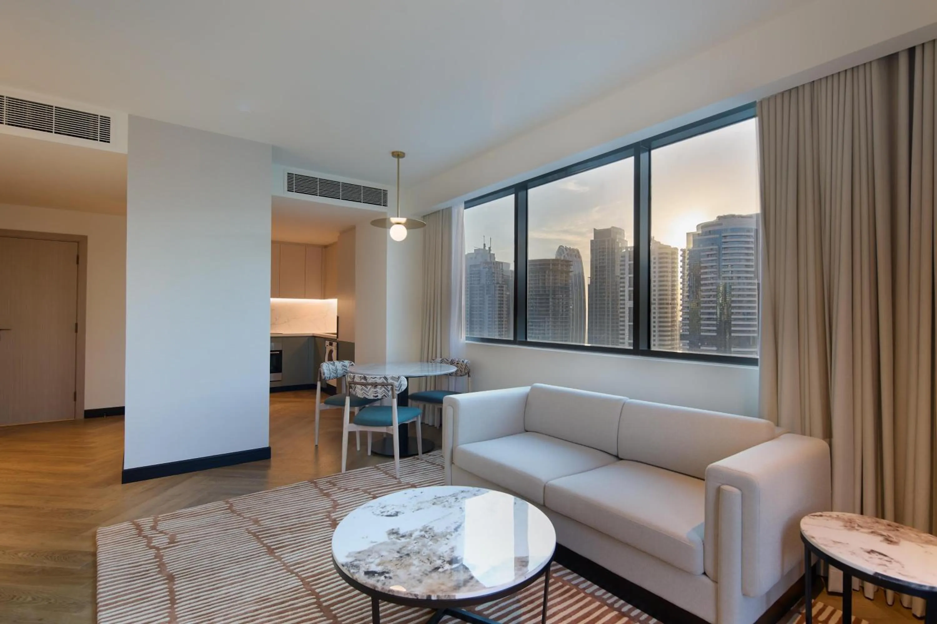 Living room in Radisson Blu Residence, Dubai Marina