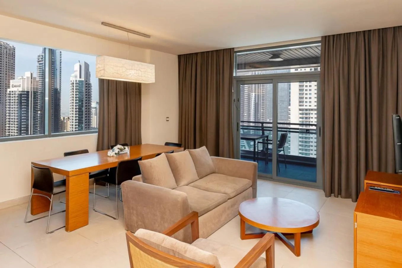 Living room in Radisson Blu Residence, Dubai Marina