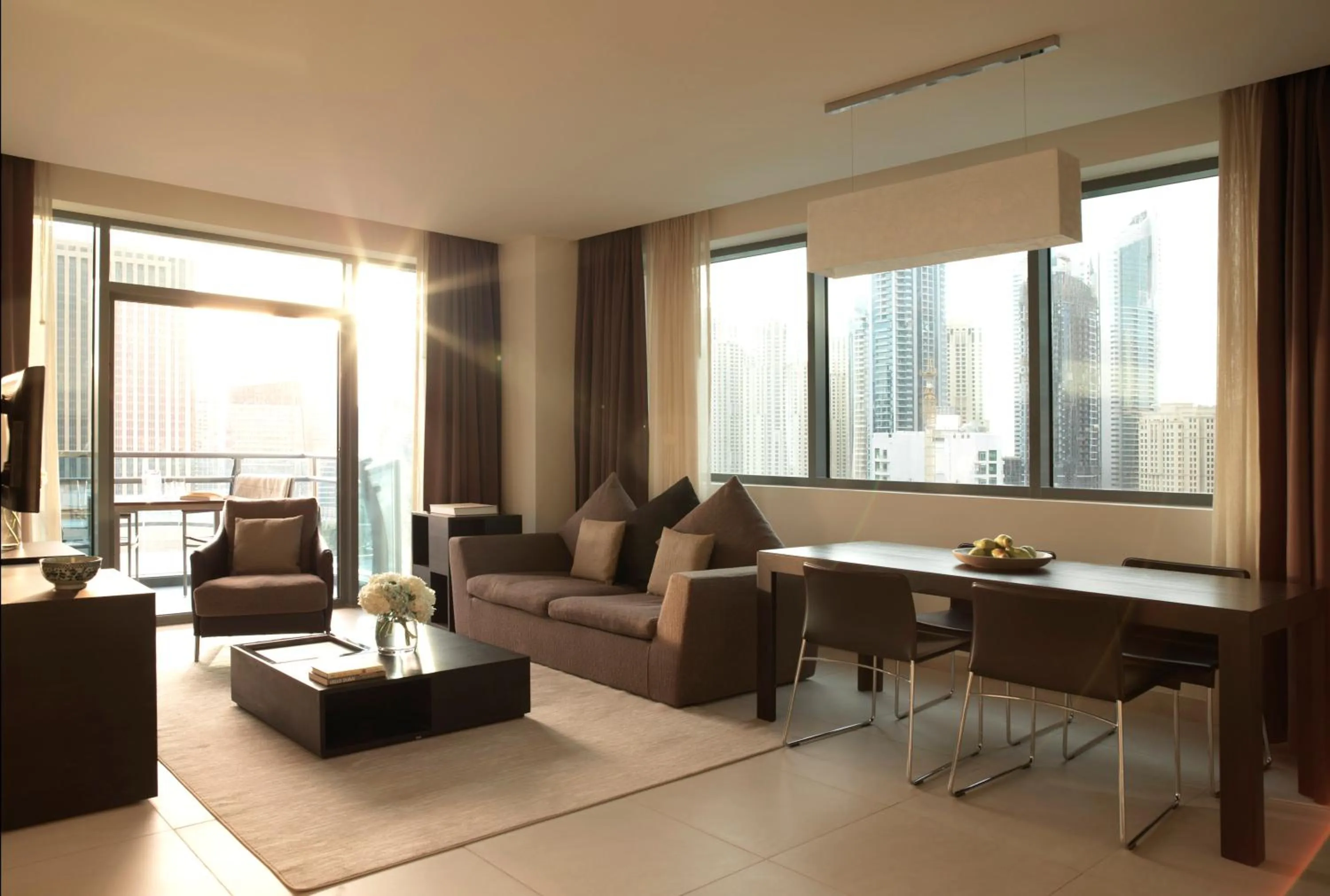 Living room in Radisson Blu Residence, Dubai Marina