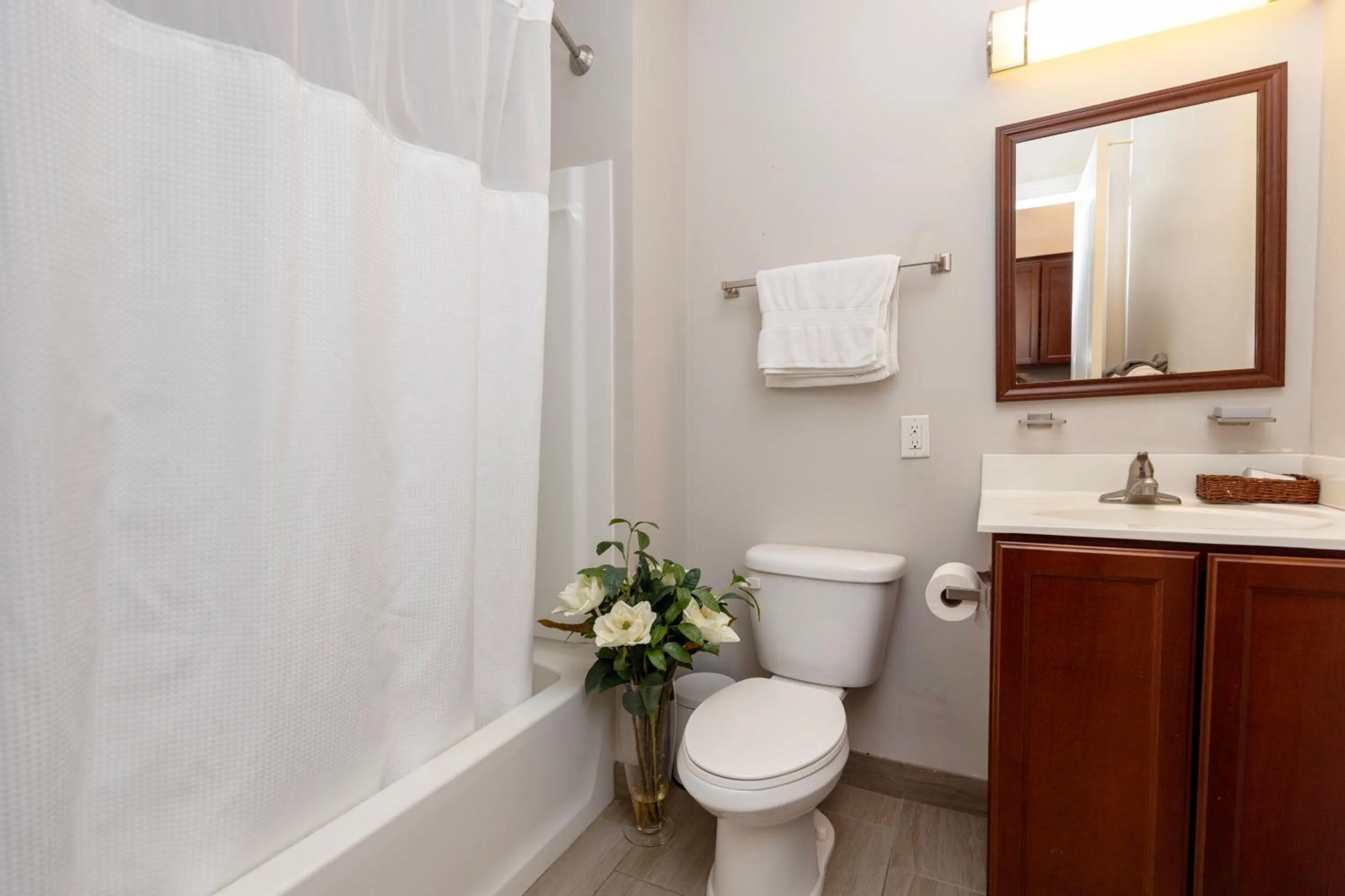 Shower in Brinton Suites