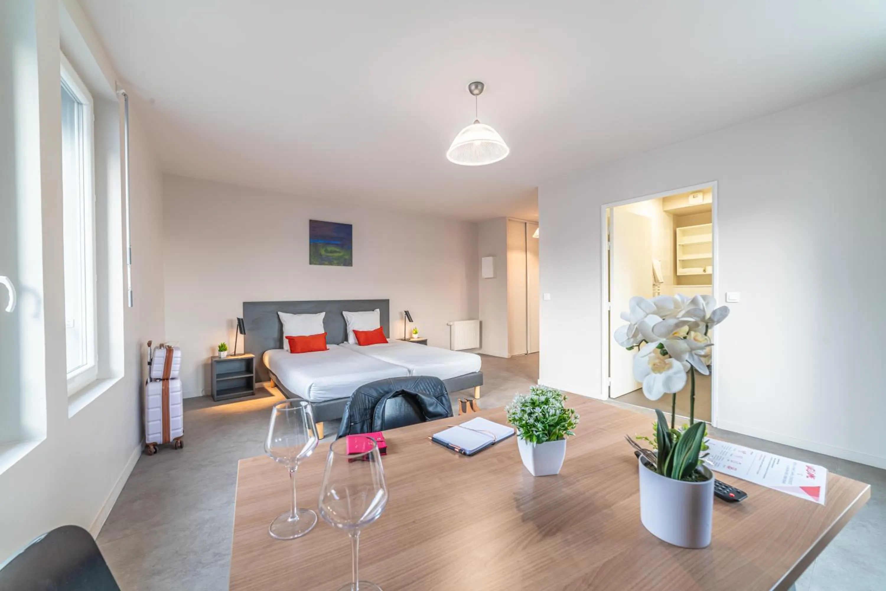 Bed in Break & Home Campus Condorcet - La Maison des chercheurs Appart'Hôtel