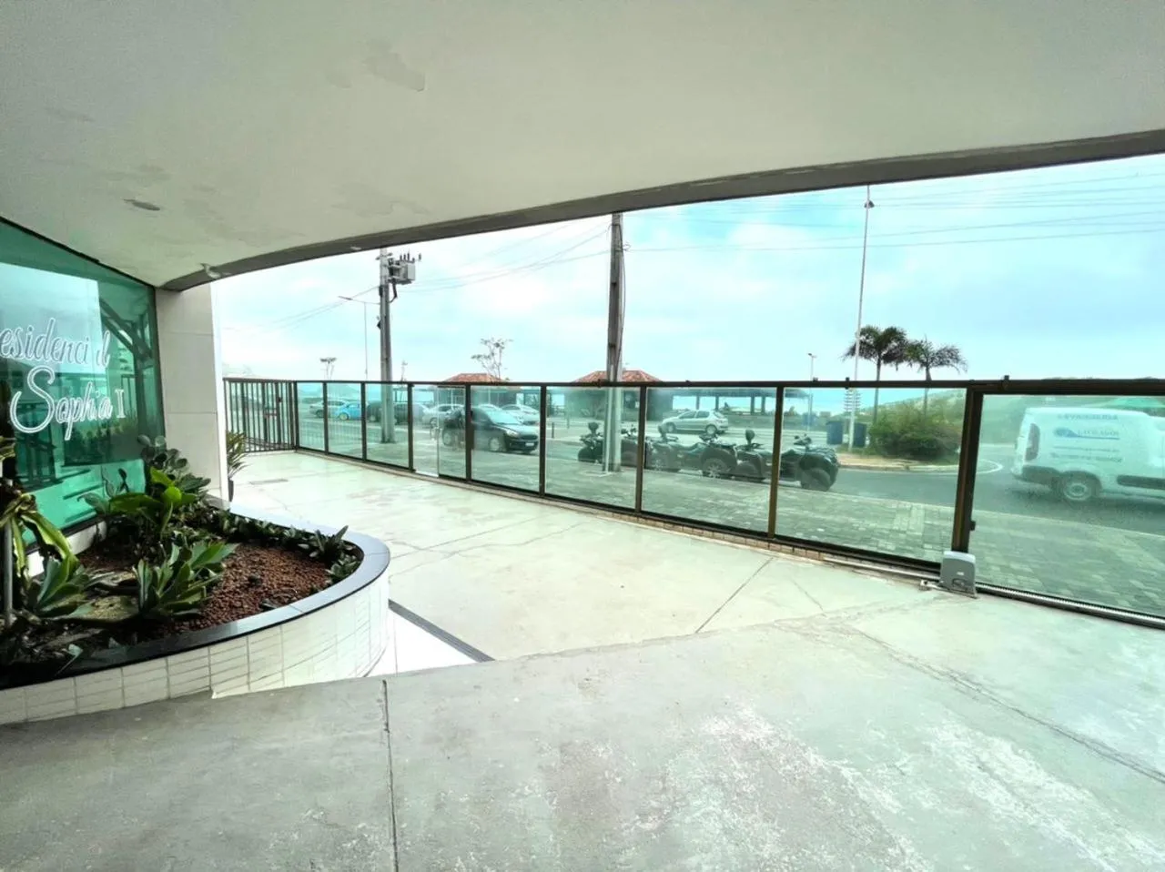 Balcony/Terrace in LOFT PRAIA GRANDE Vista Mar
