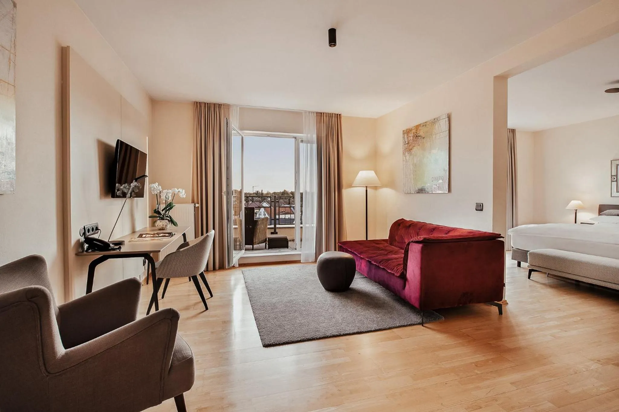 Bed in Hotel Villa Medici