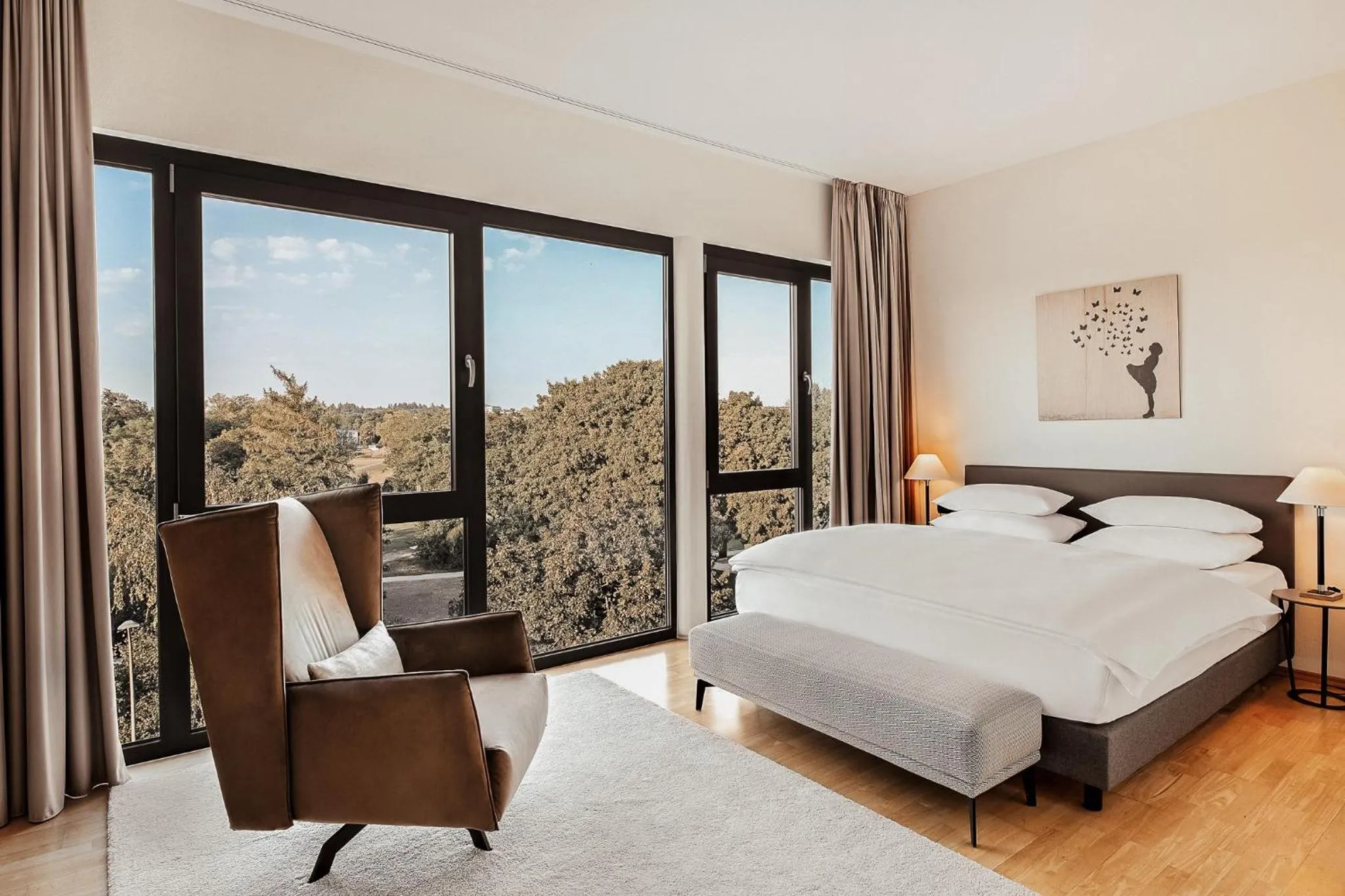 Bed in Hotel Villa Medici