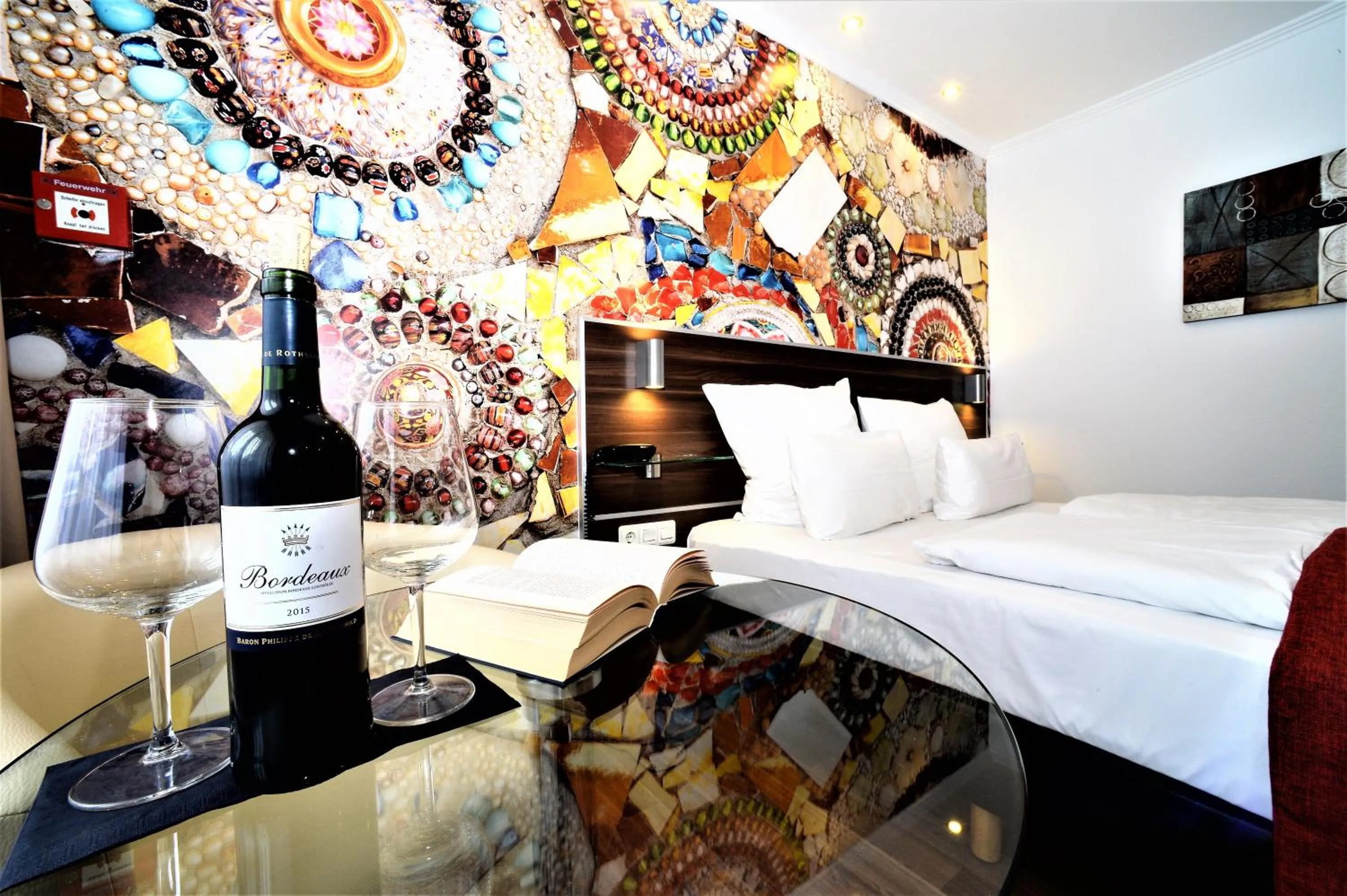 Decorative detail, Bed in Ascot Hotel