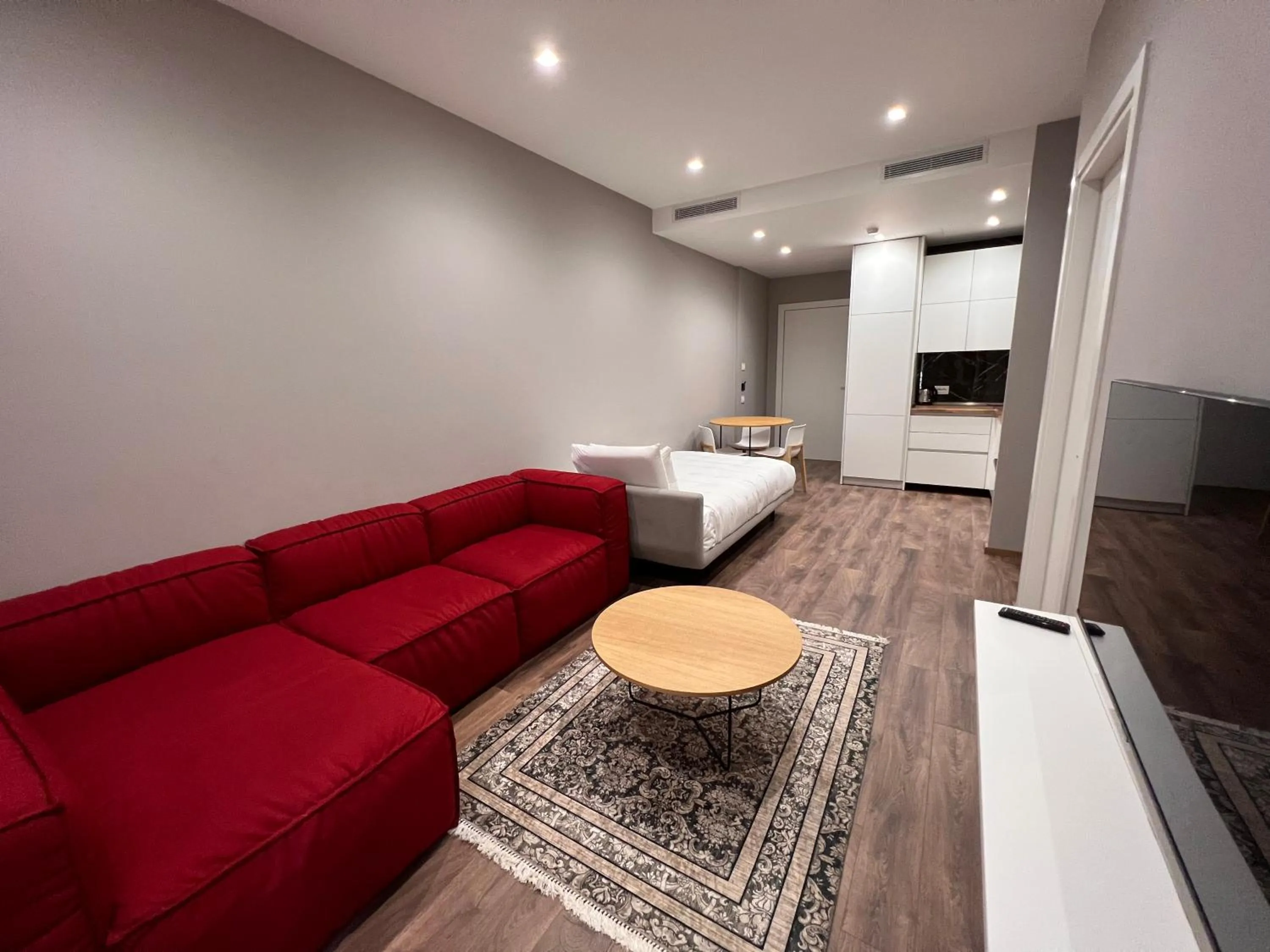 View (from property/room), Bed in Habitat Hotel Tirana