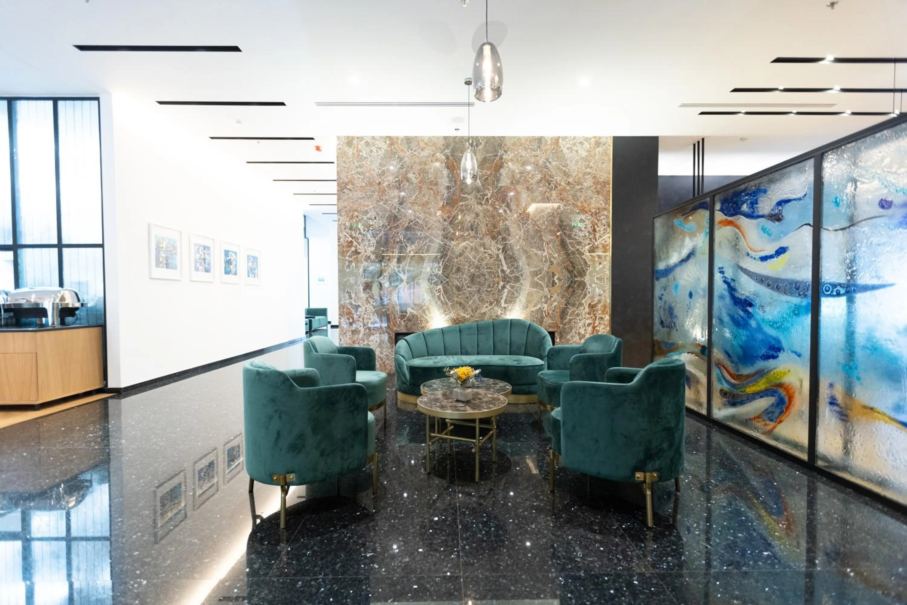 Seating area in Habitat Hotel Tirana