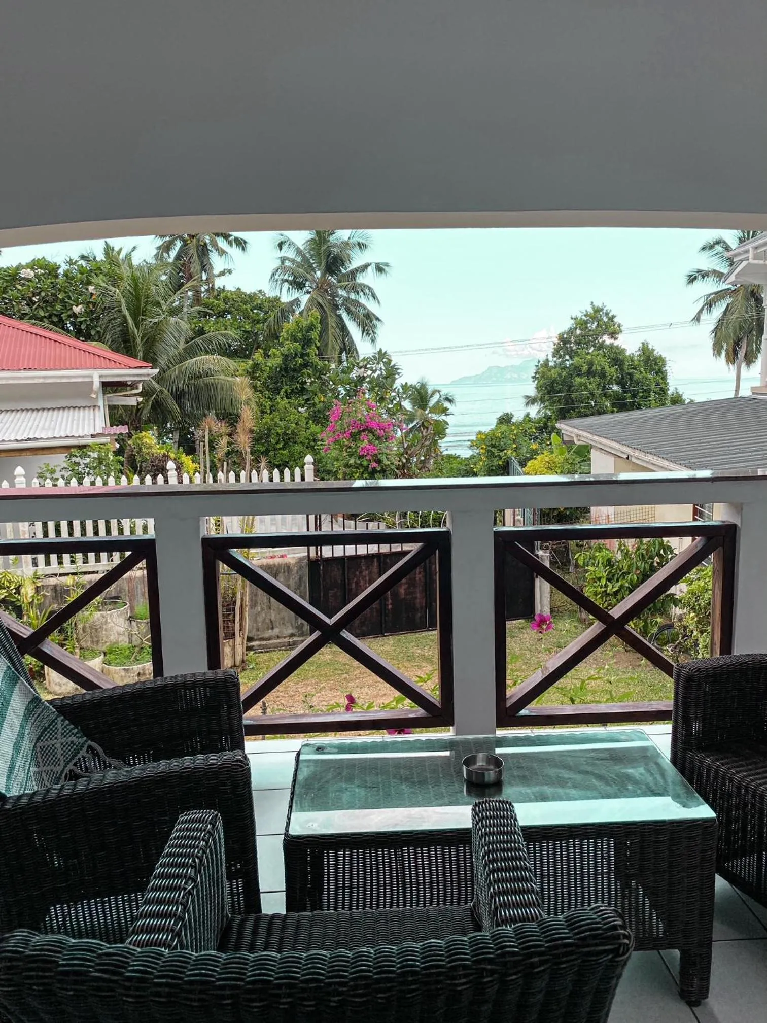Balcony/Terrace in Anse Norwa Self Catering