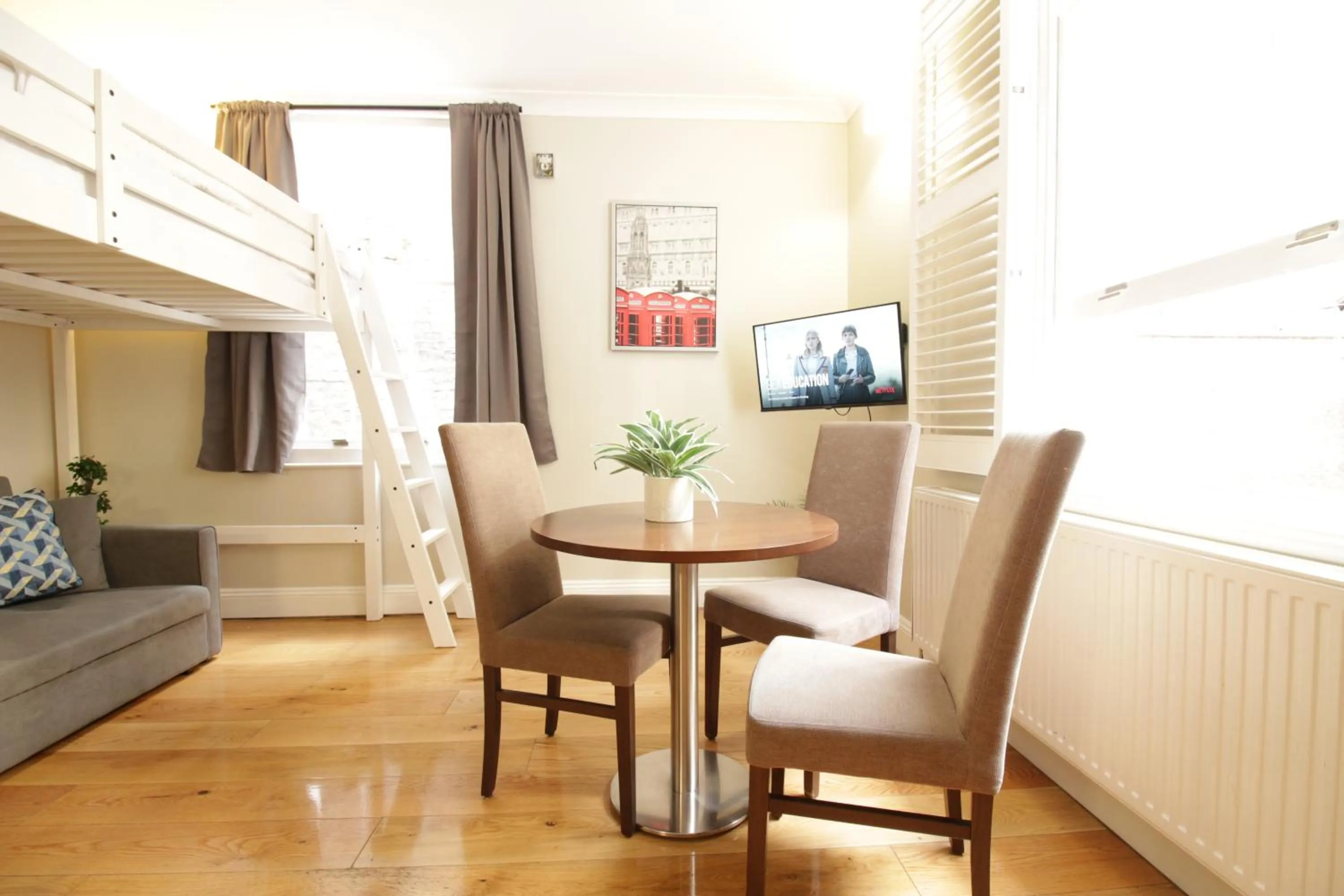 Seating area in Queen Victoria Apartments