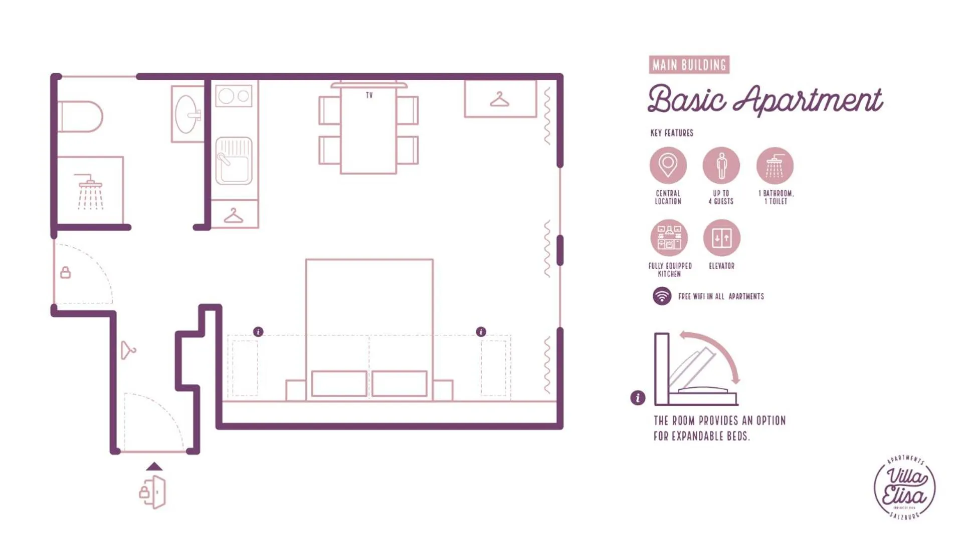 Floor plan in Villa Elisa