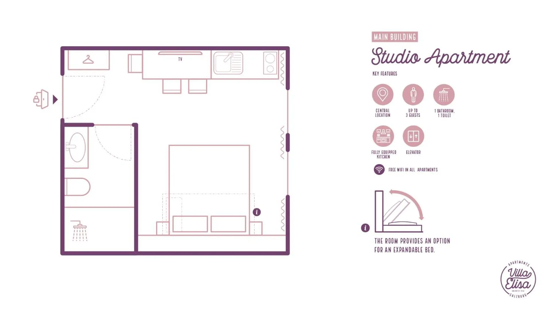 Floor plan in Villa Elisa