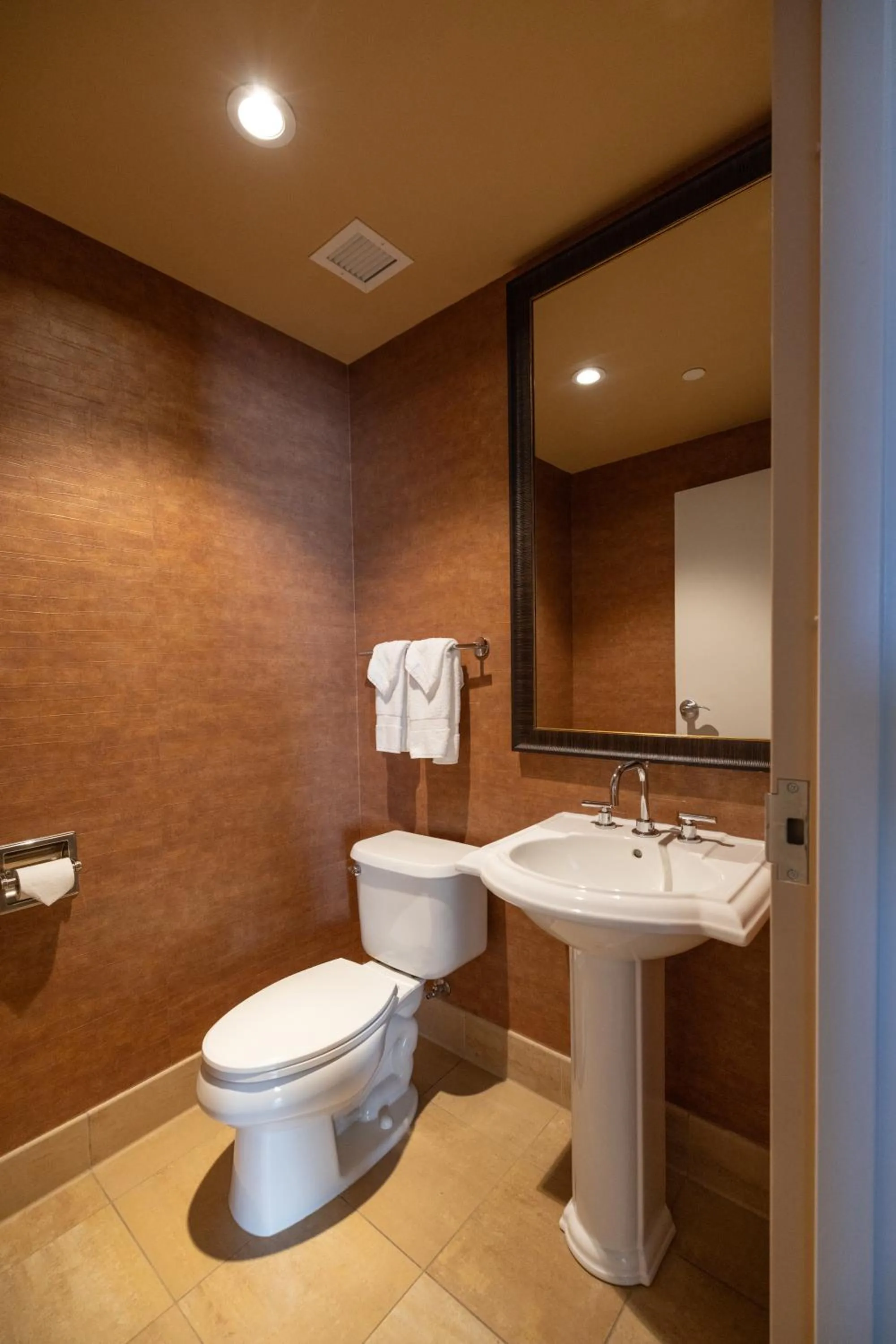 Bathroom in Akwesasne Mohawk Casino Resort and Players Inn Hotel -formerly Comfort Inn and Suites Hogansburg NY