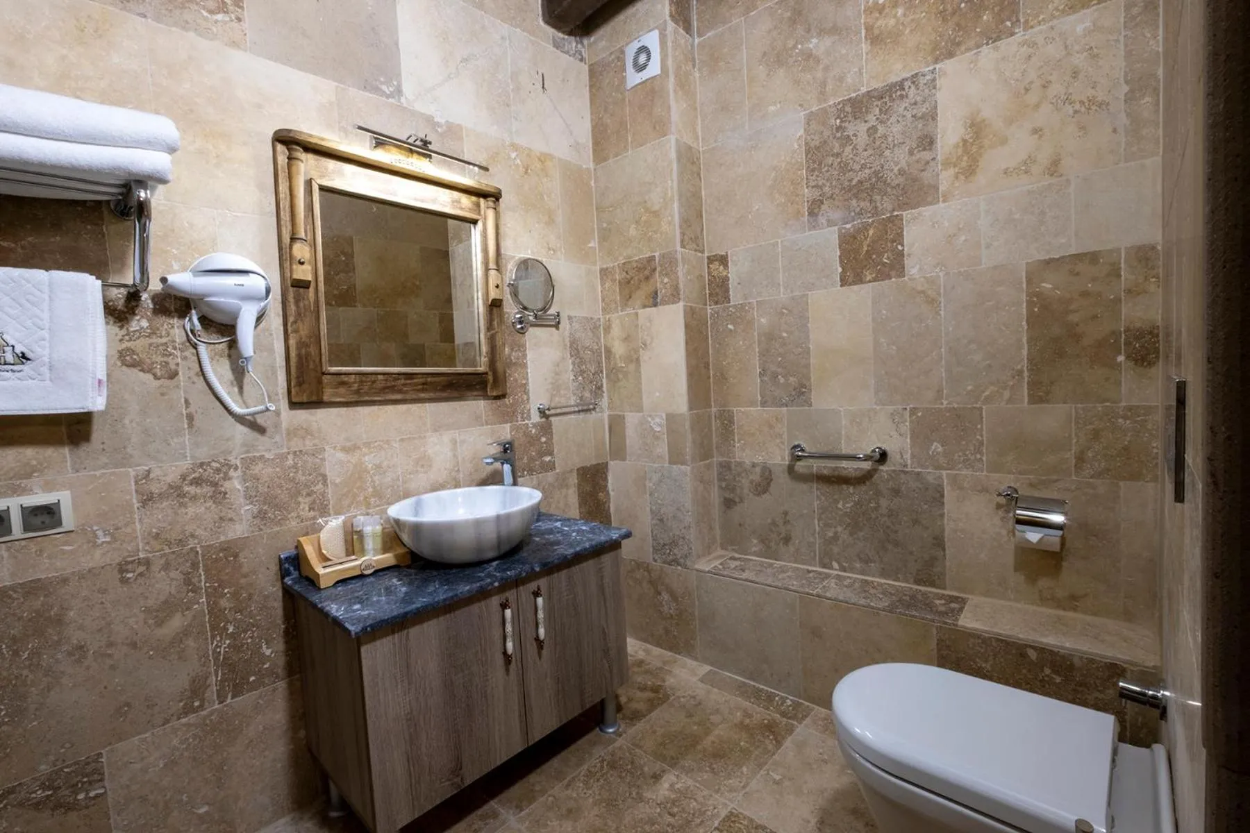 Bathroom in Underground Cave Suites Hotel