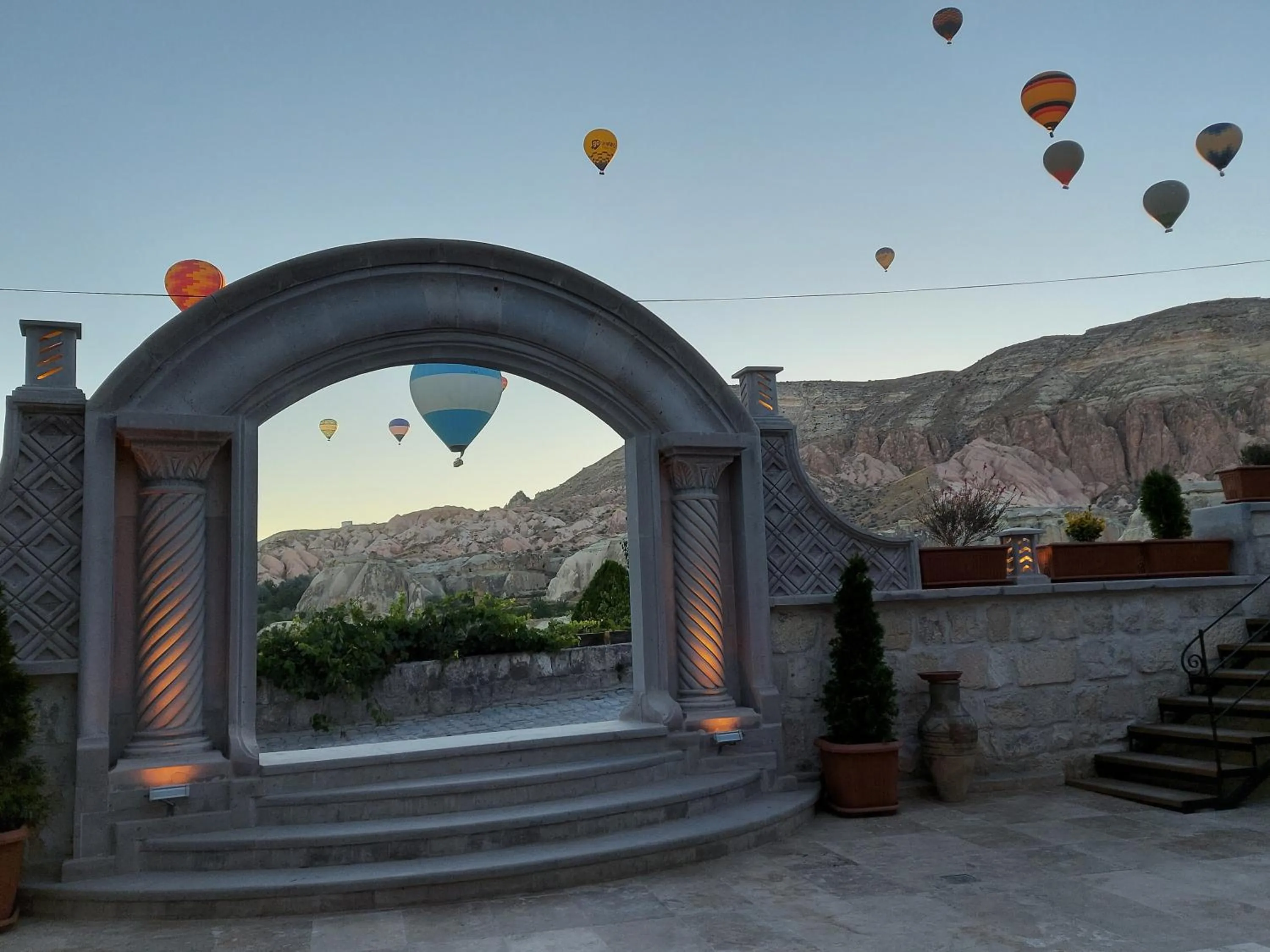 Inner courtyard view in Underground Cave Suites Hotel