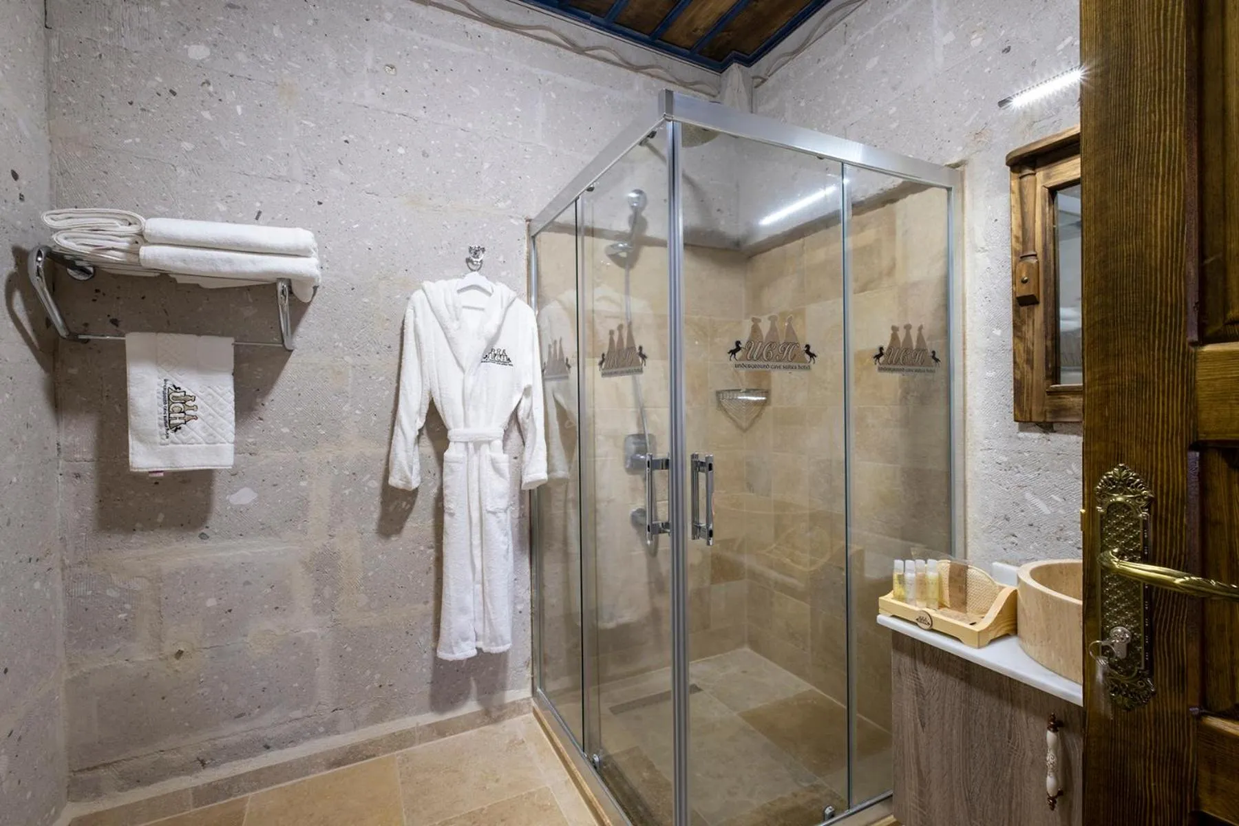 Bathroom in Underground Cave Suites Hotel