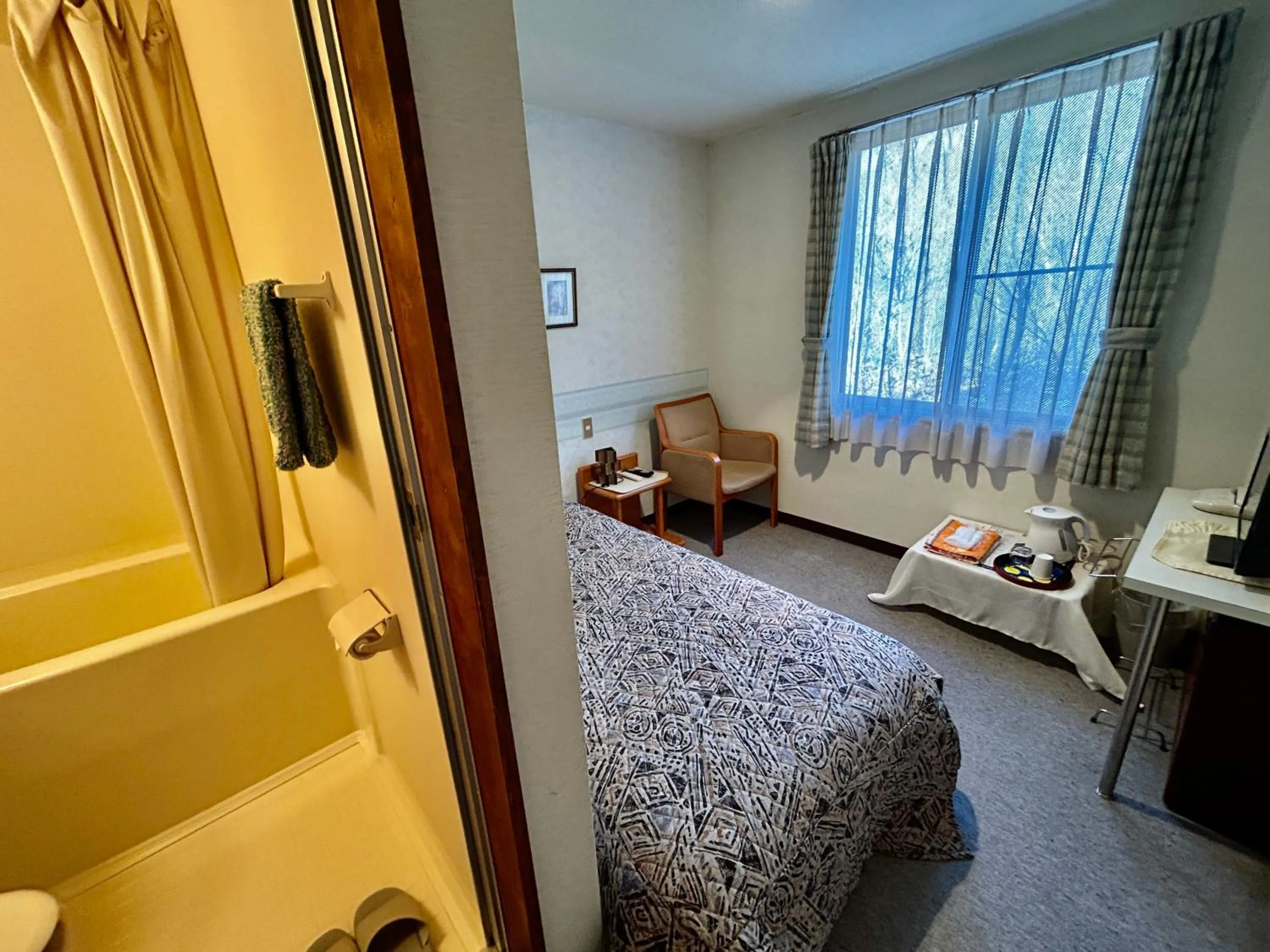 Bed in Hakuba King Hotel