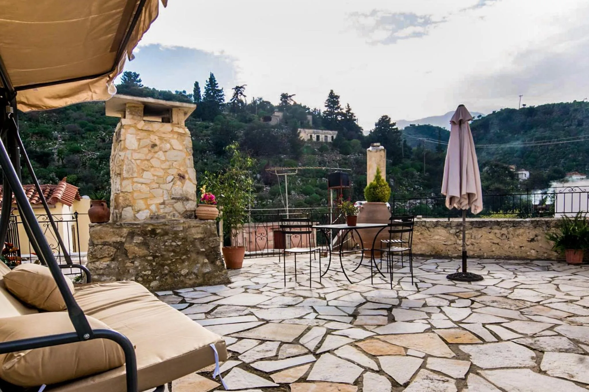 Balcony/Terrace in Vafes Traditional Stone Houses