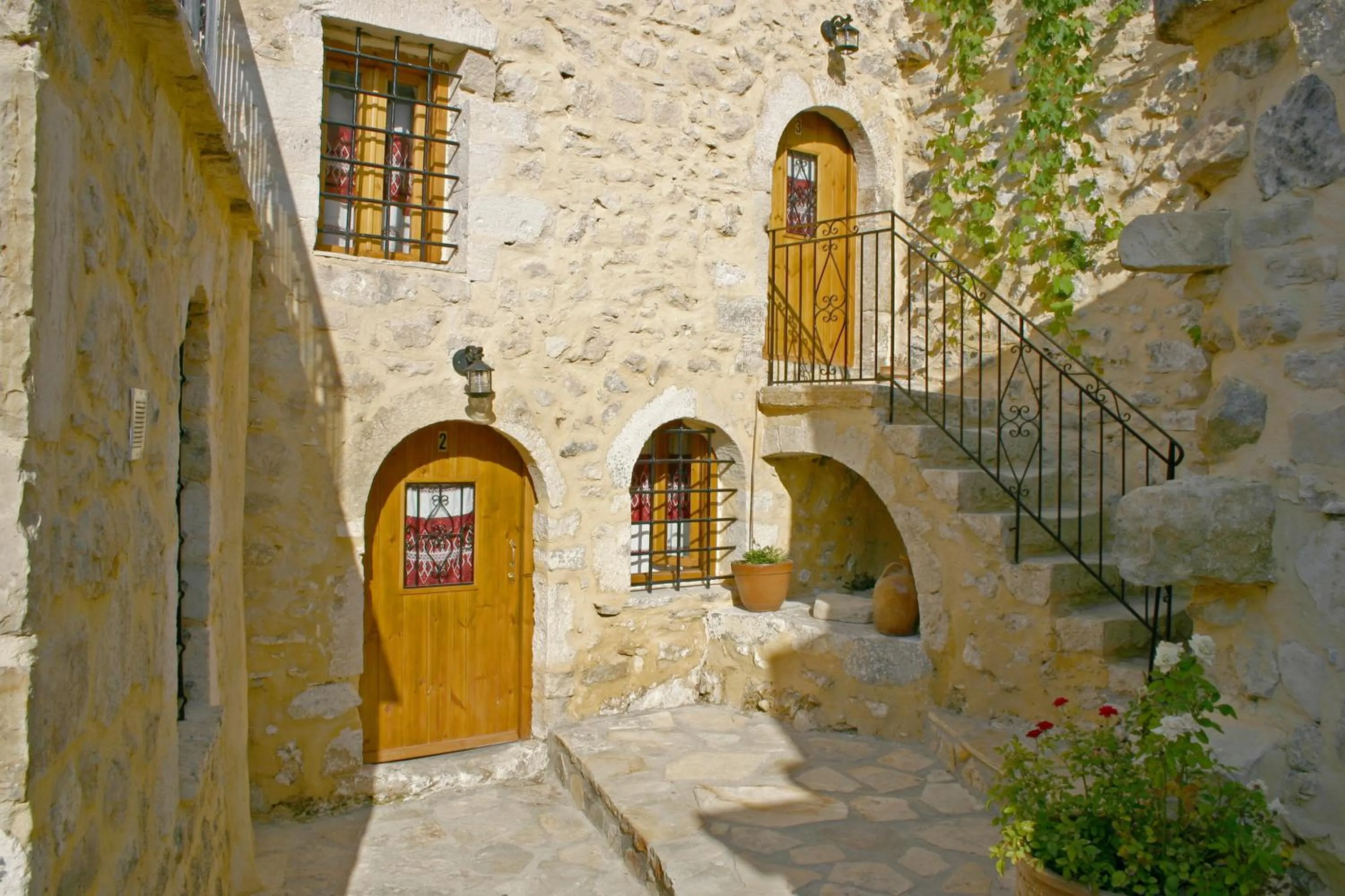 Facade/entrance in Vafes Traditional Stone Houses