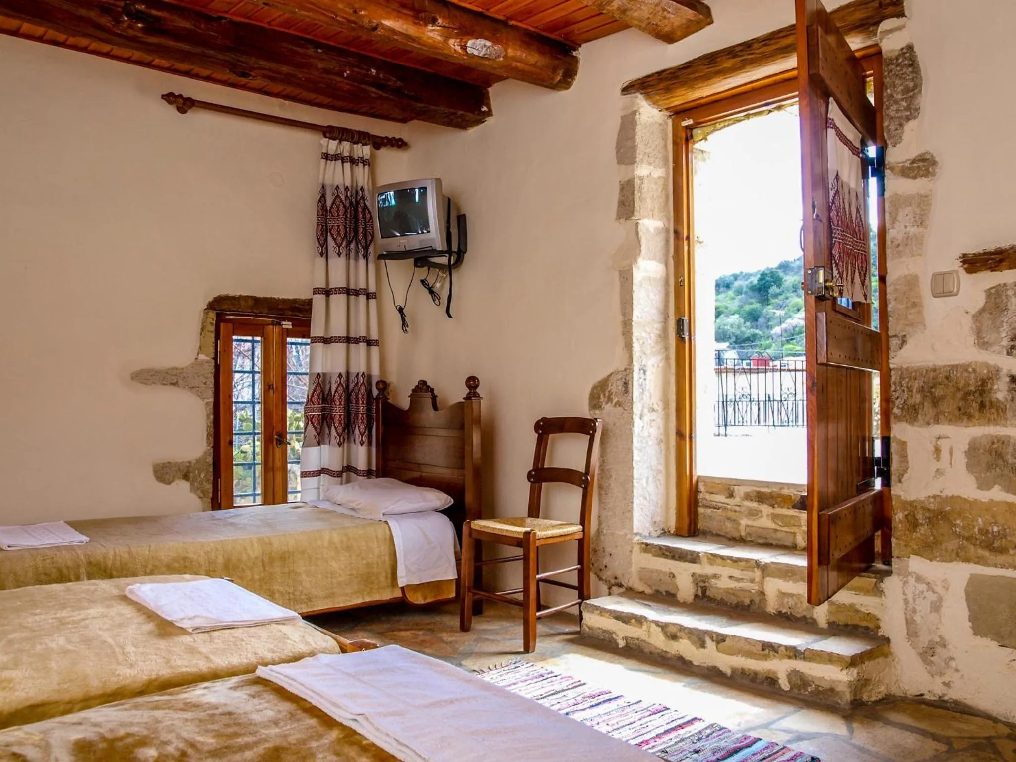 Bed in Vafes Traditional Stone Houses