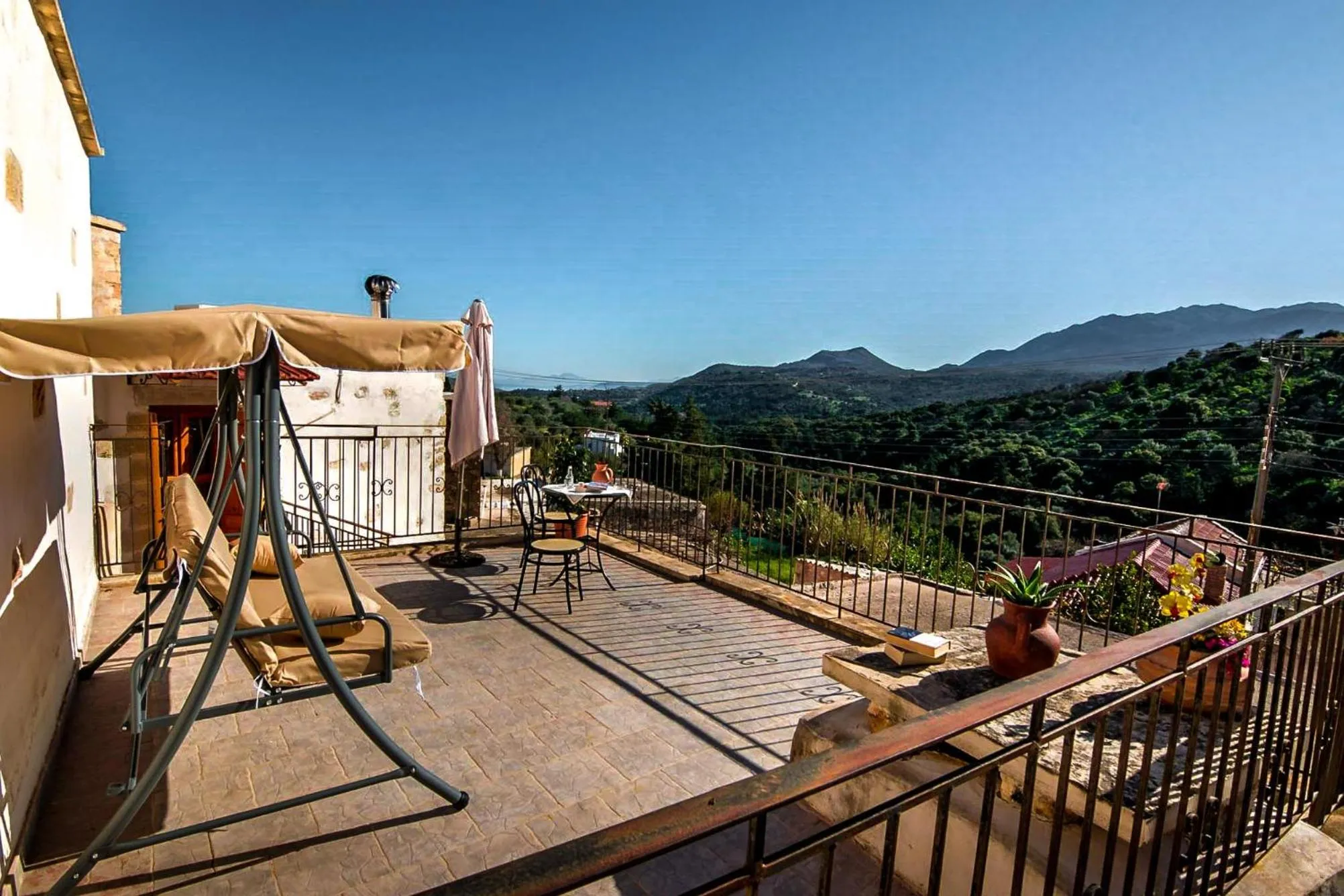Balcony/Terrace in Vafes Traditional Stone Houses