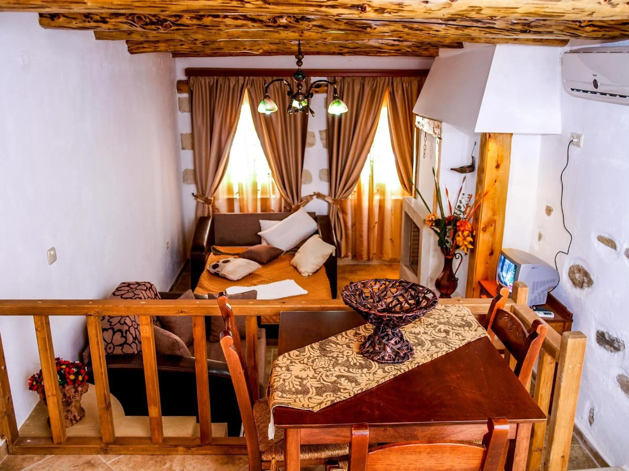 Bed in Vafes Traditional Stone Houses