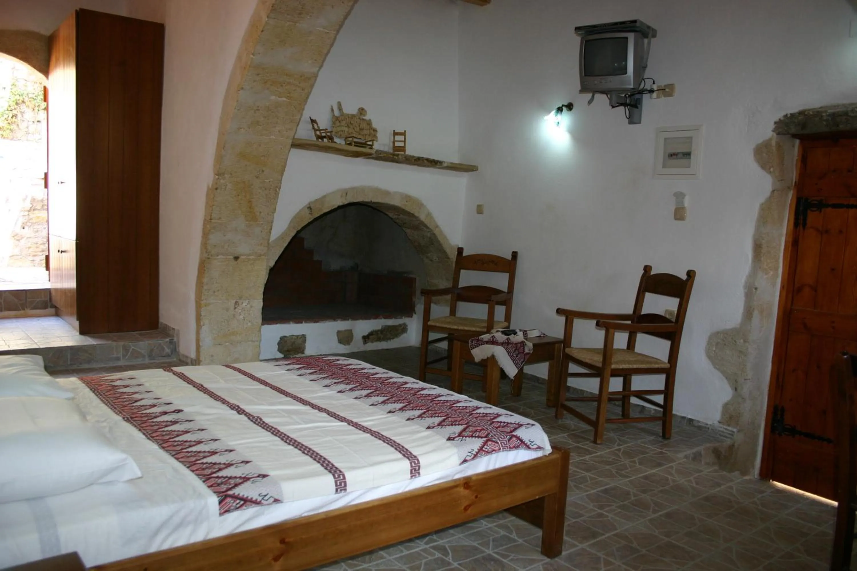 Bed in Vafes Traditional Stone Houses