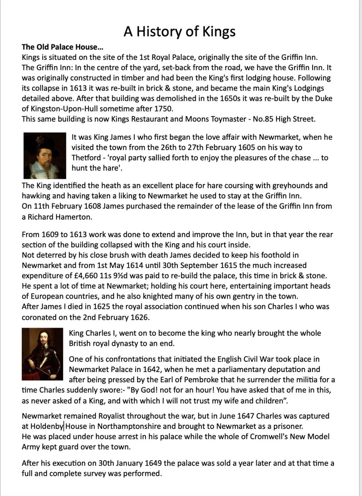 Property building in Kings Hotel