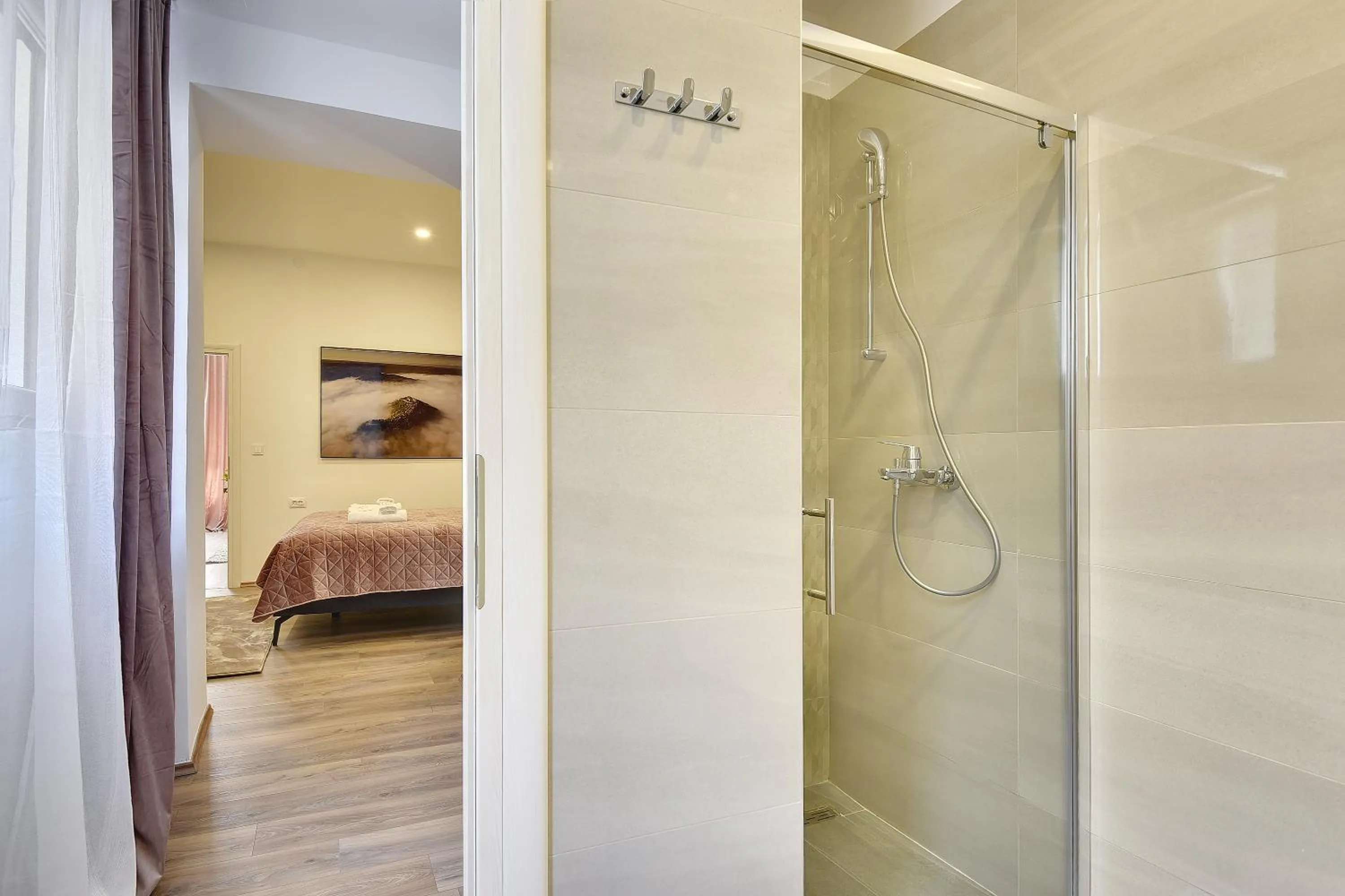 Bathroom, Bed in D&A Central Luxury Apartments with FREE Parking