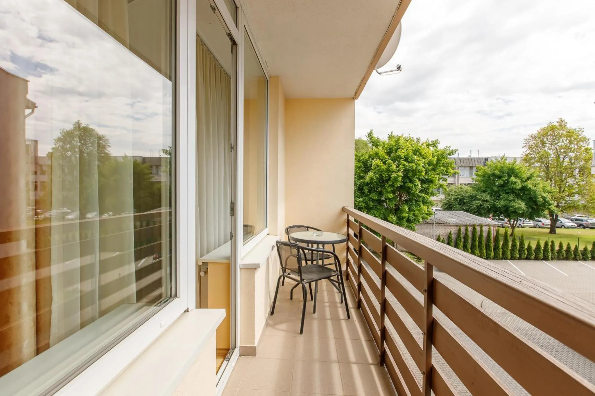 Balcony/Terrace in Viešbutis Prie Fontano