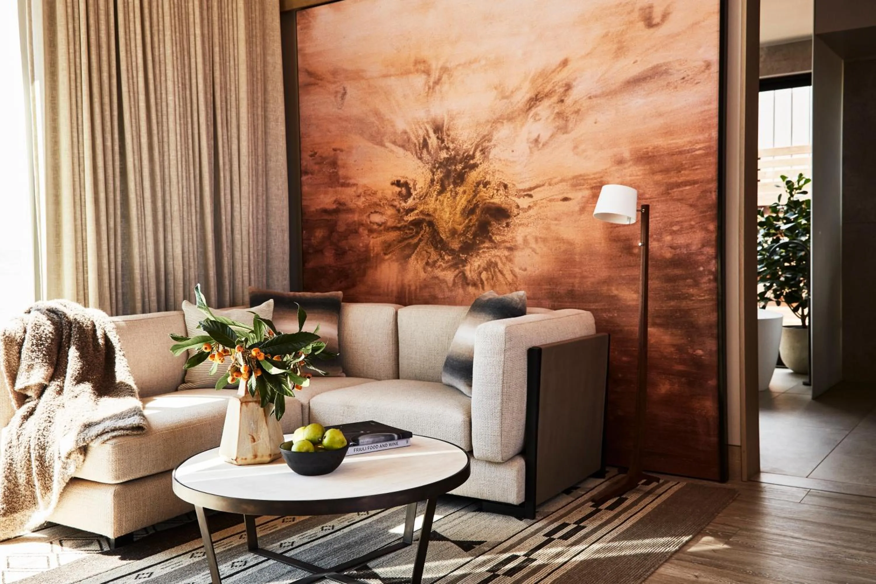 Seating area in Stanly Ranch, Auberge Collection