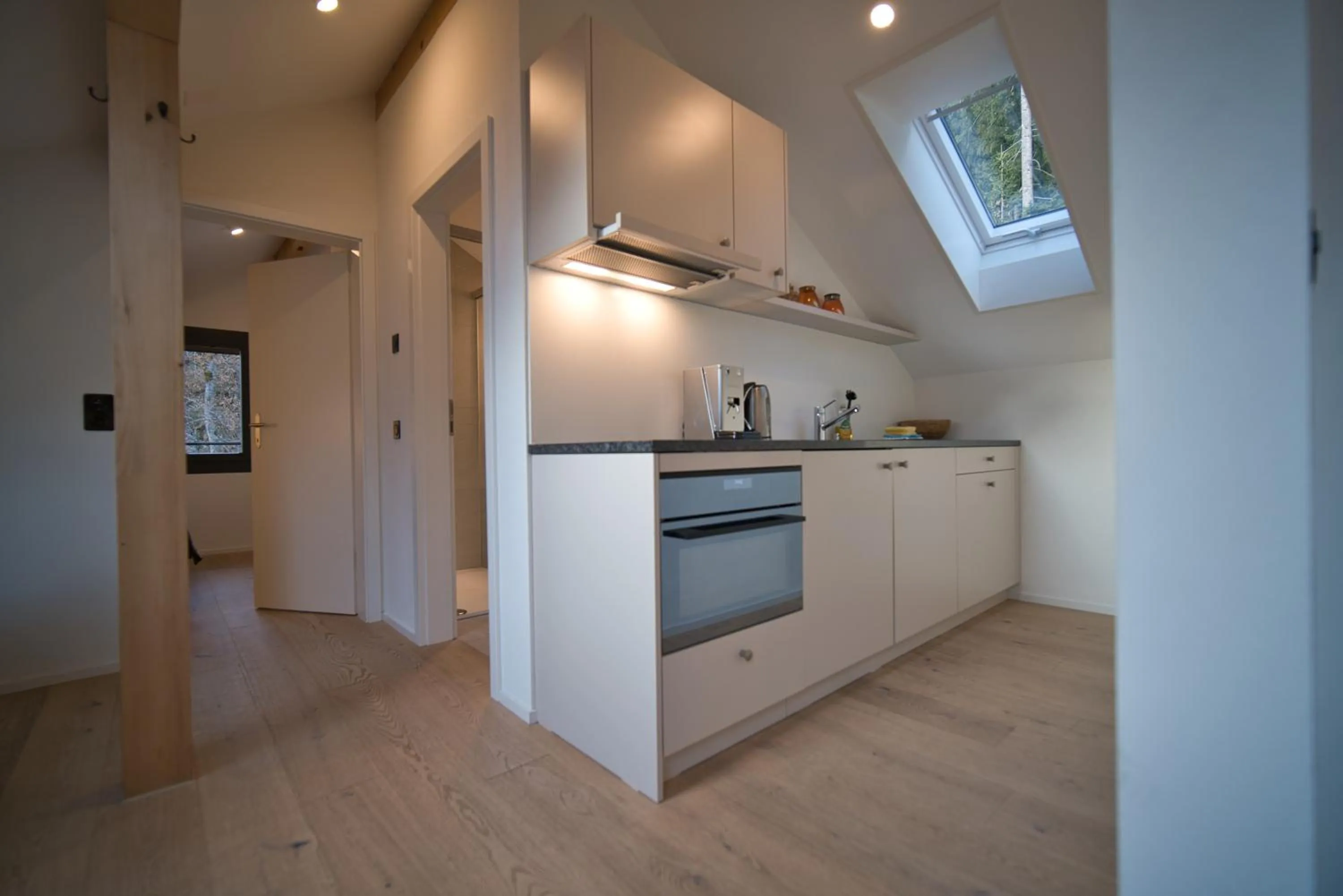 Kitchen or kitchenette in Eiger View Alpine Lodge