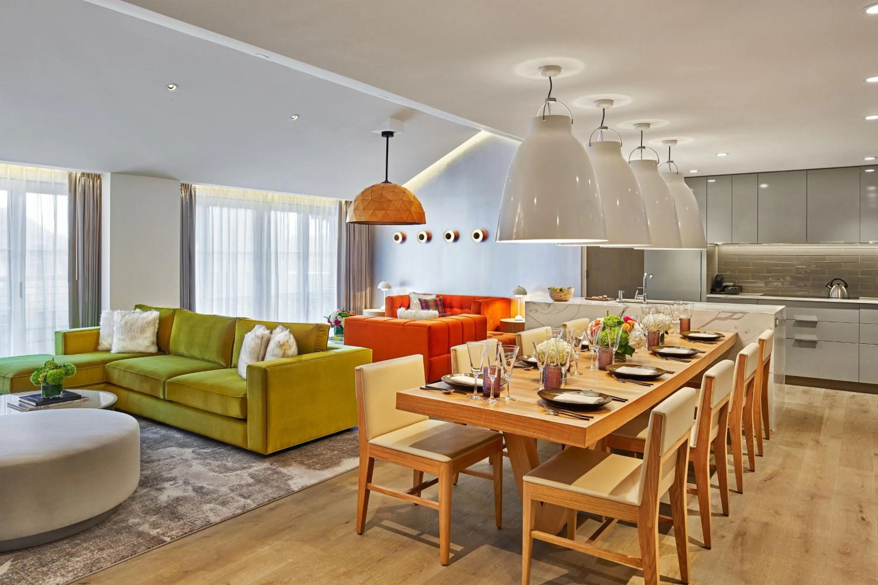 Living room in The Sky Residences at W Aspen