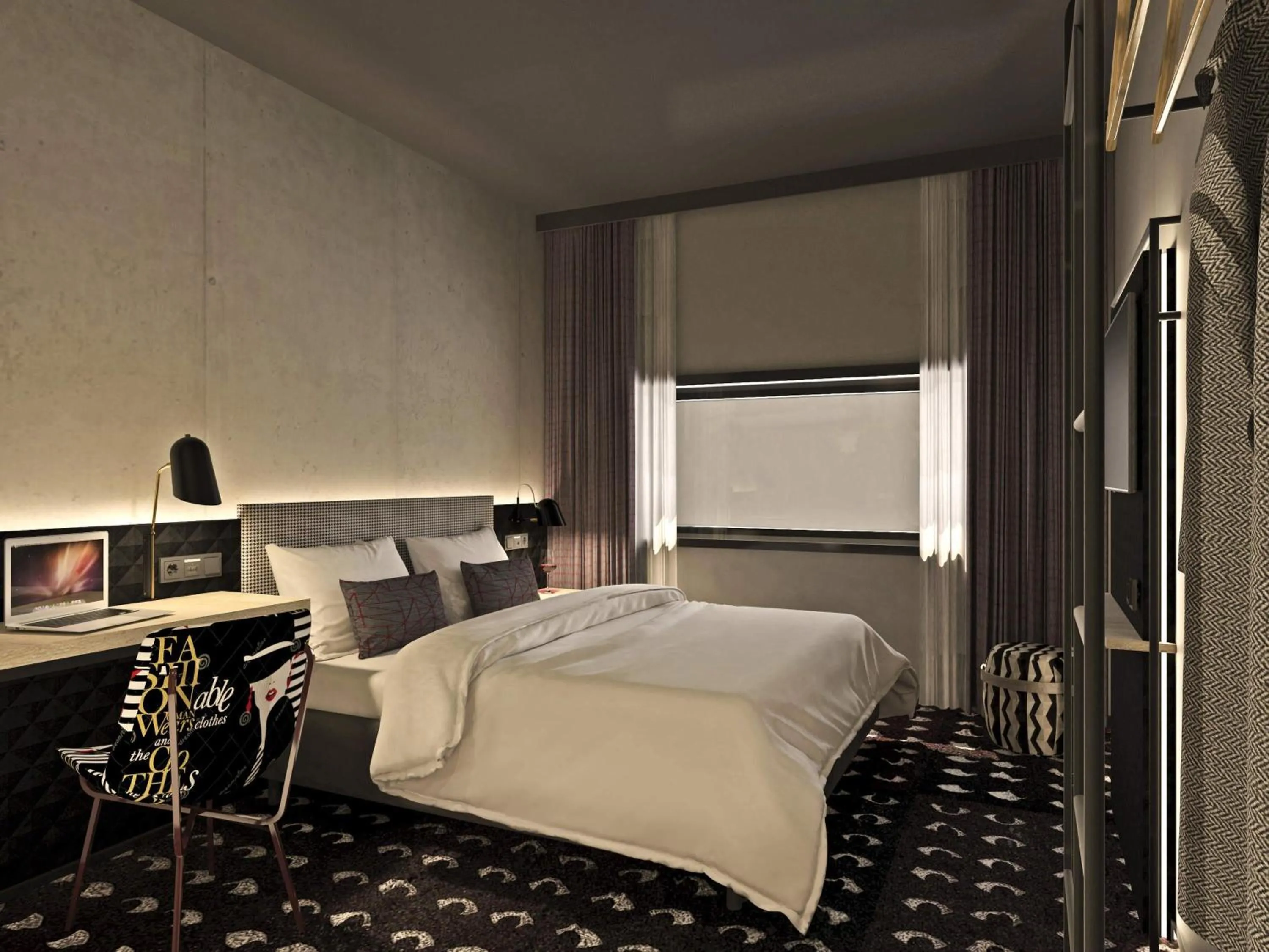 Bedroom, Bed in ibis Styles Arnhem Centre