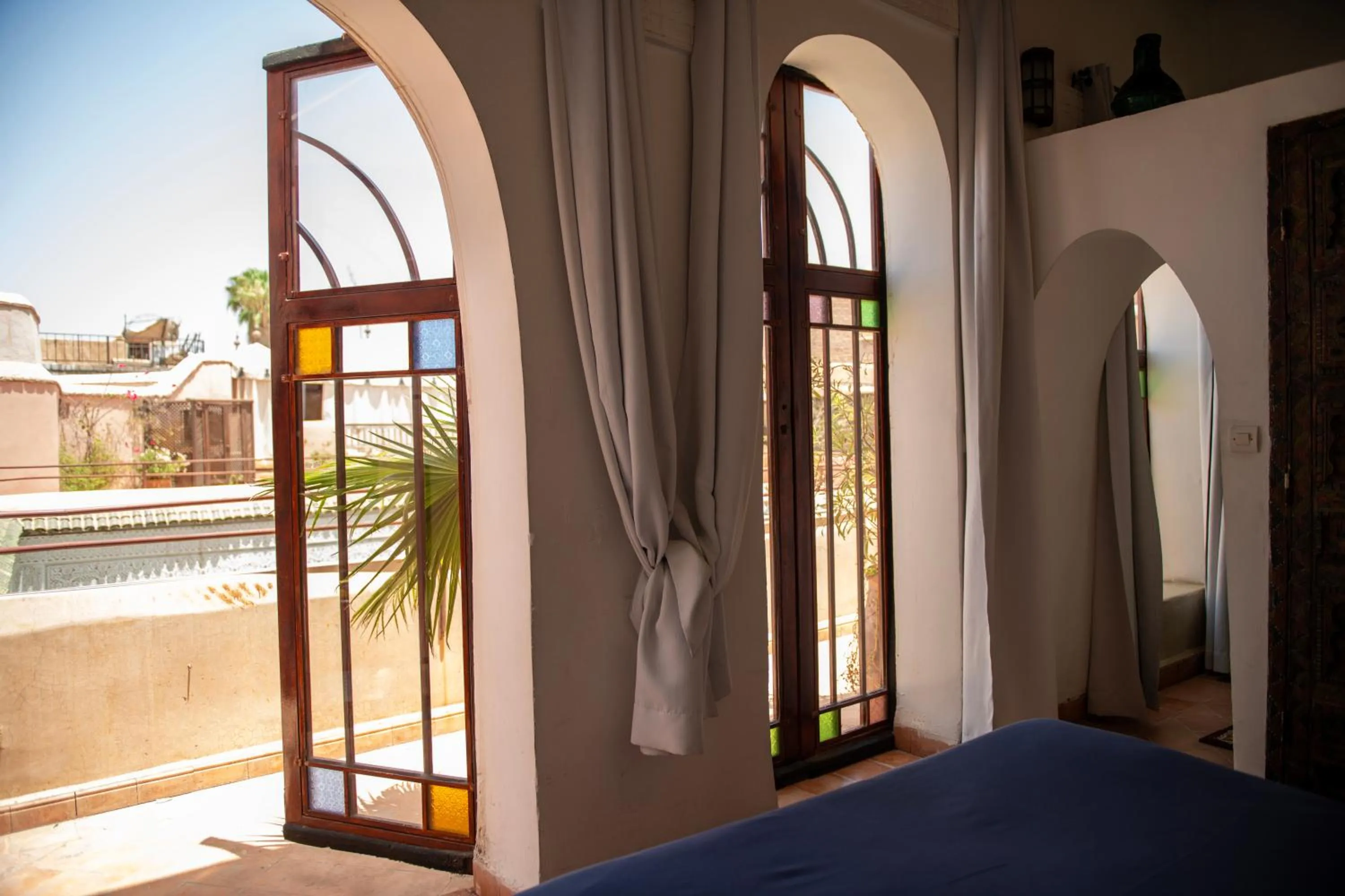 Bed in Riad Ben Youssef