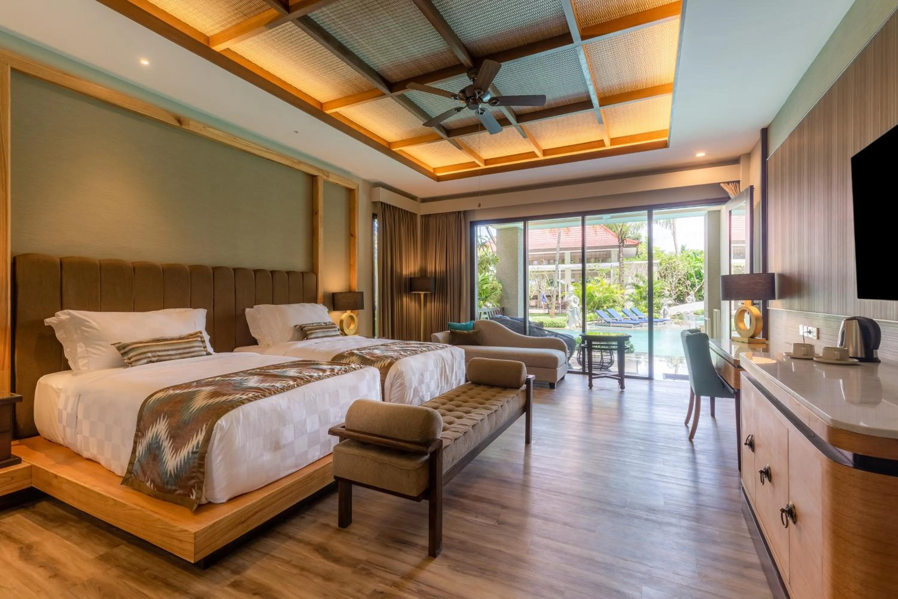 Bed in The Gantari Ubud Hotel & Villa