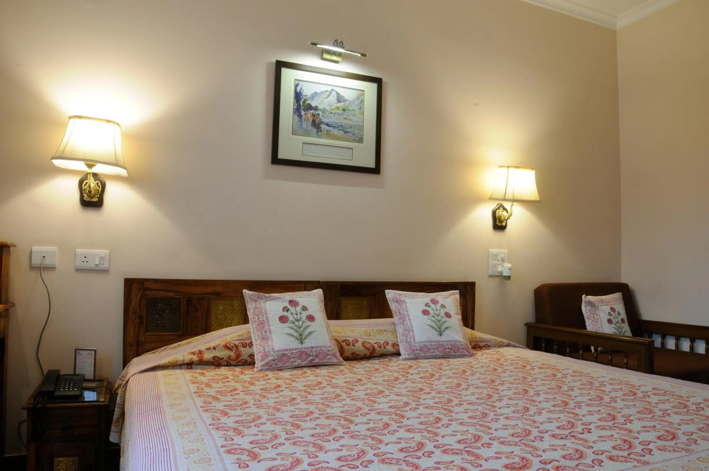 Bed in Hotel Arya Niwas