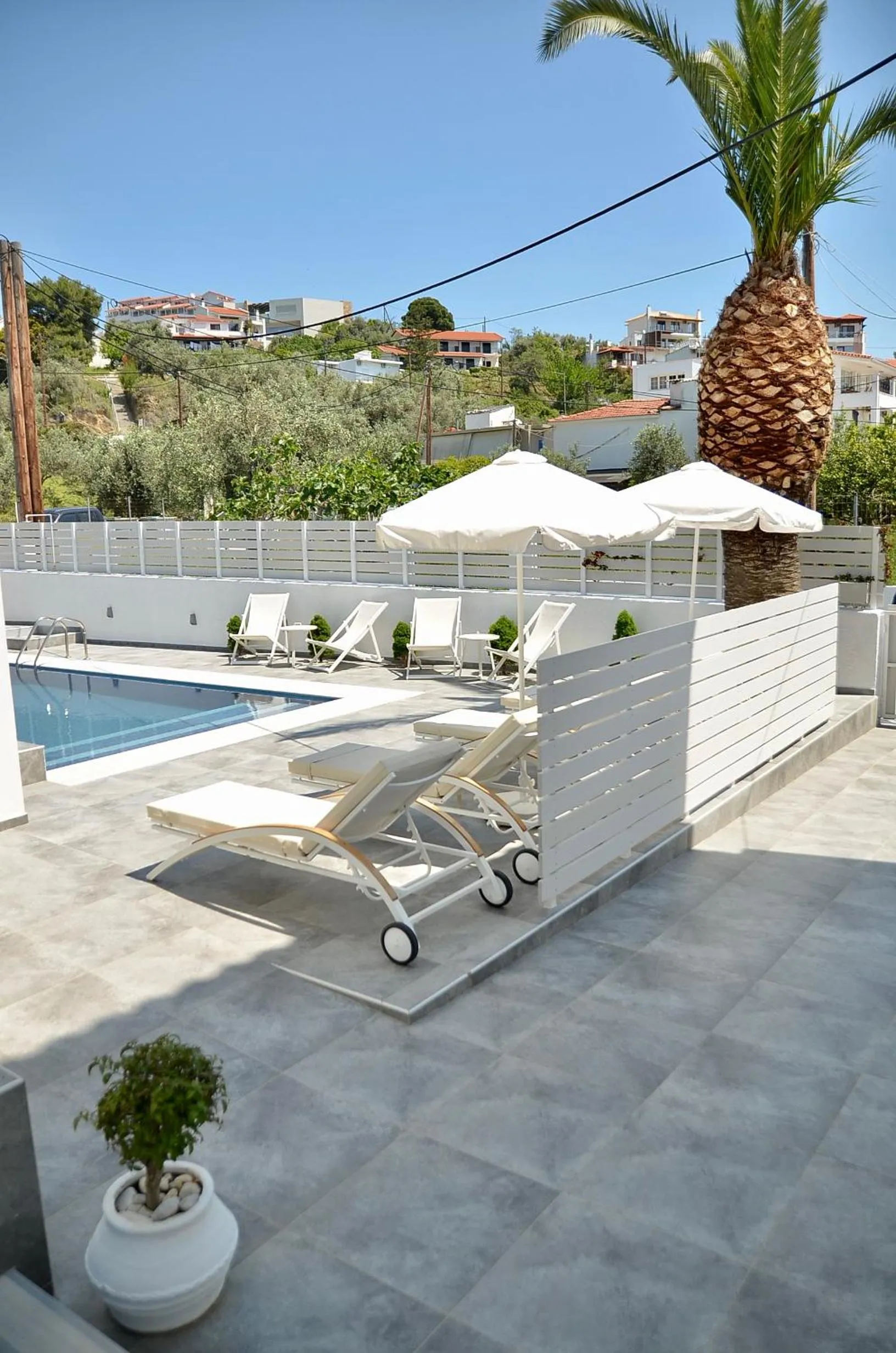 Pool view in Anemoni Beach Hotel