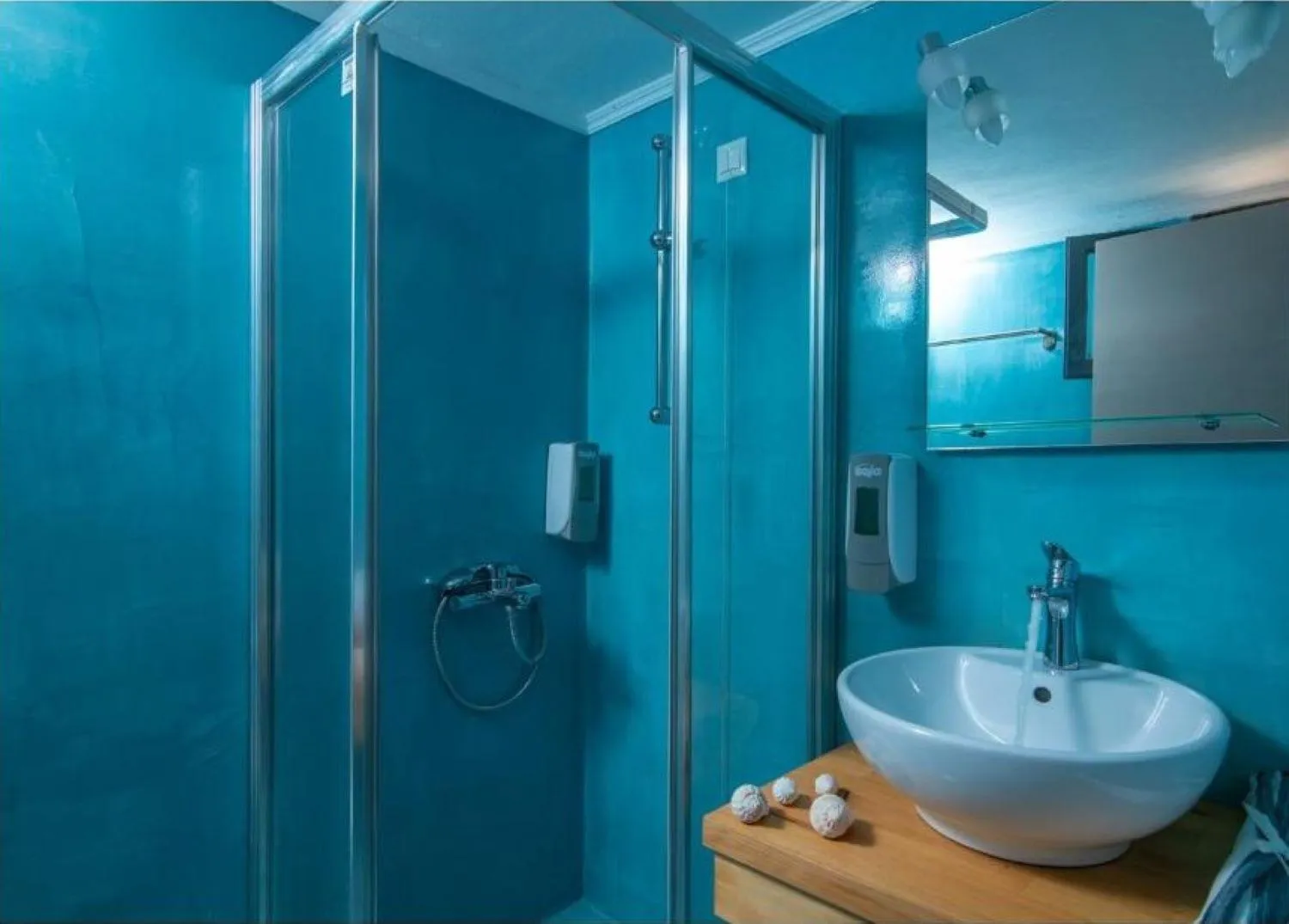 Bathroom in Anemos Inn by Estia