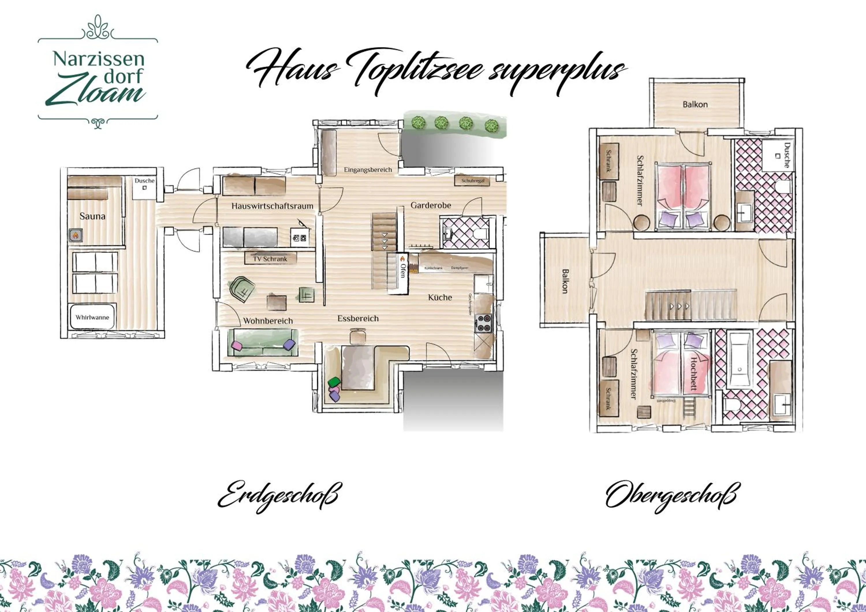 Floor plan in Narzissendorf Zloam - Ferien & Abenteuer am Grundlsee