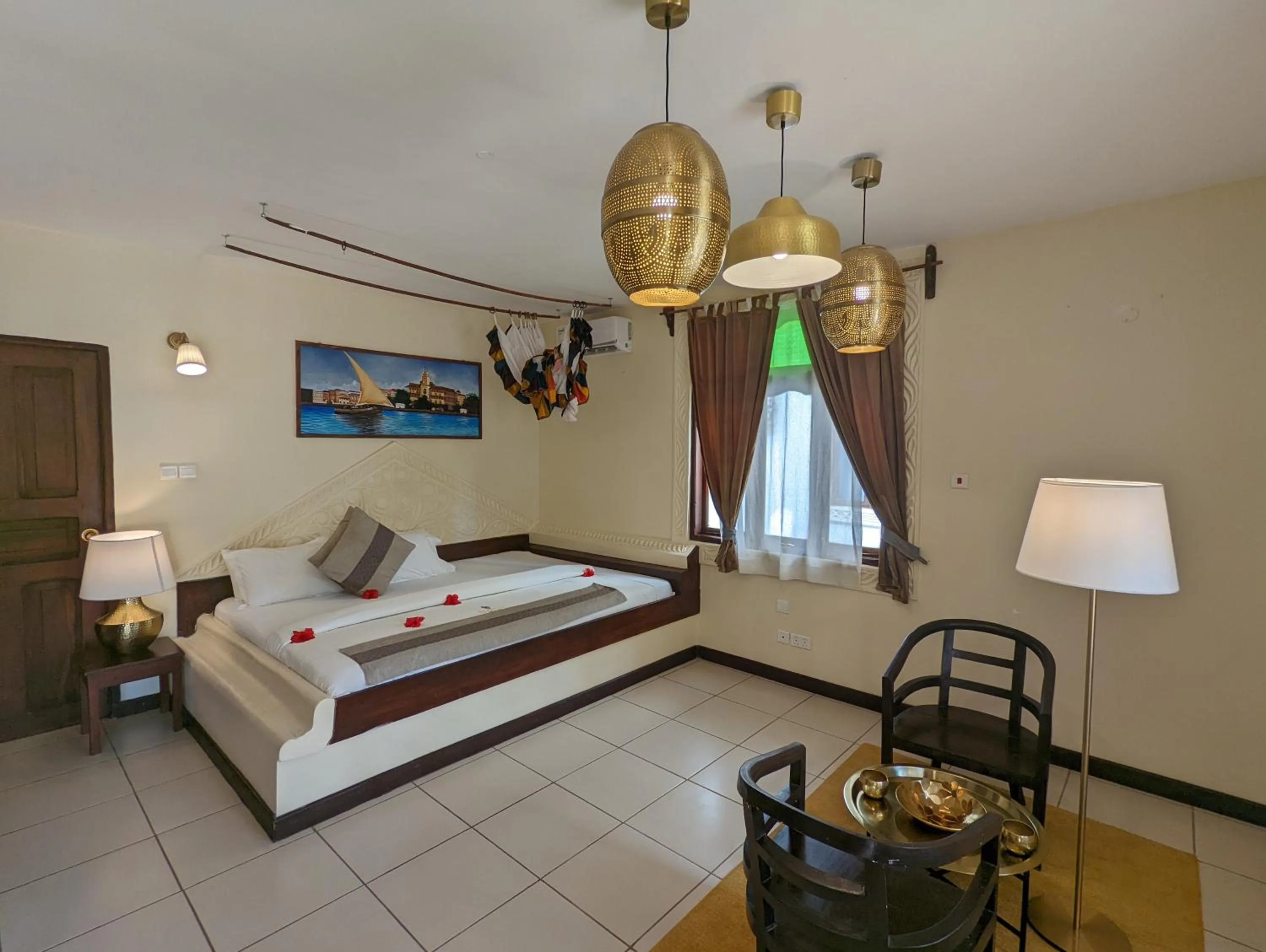 Seating area, Bed in Smiles Beach Hotel