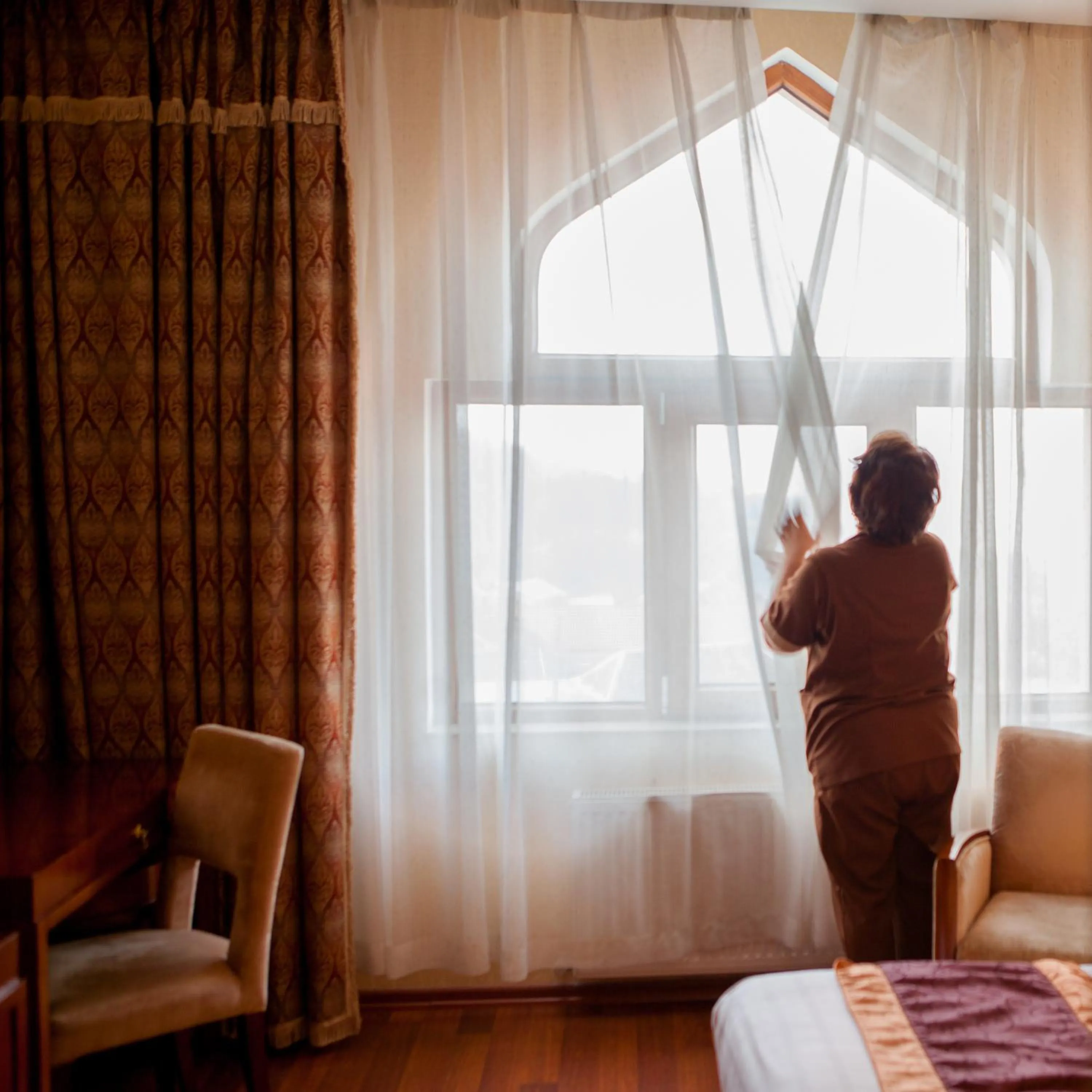 People in Sheki Palace Hotel