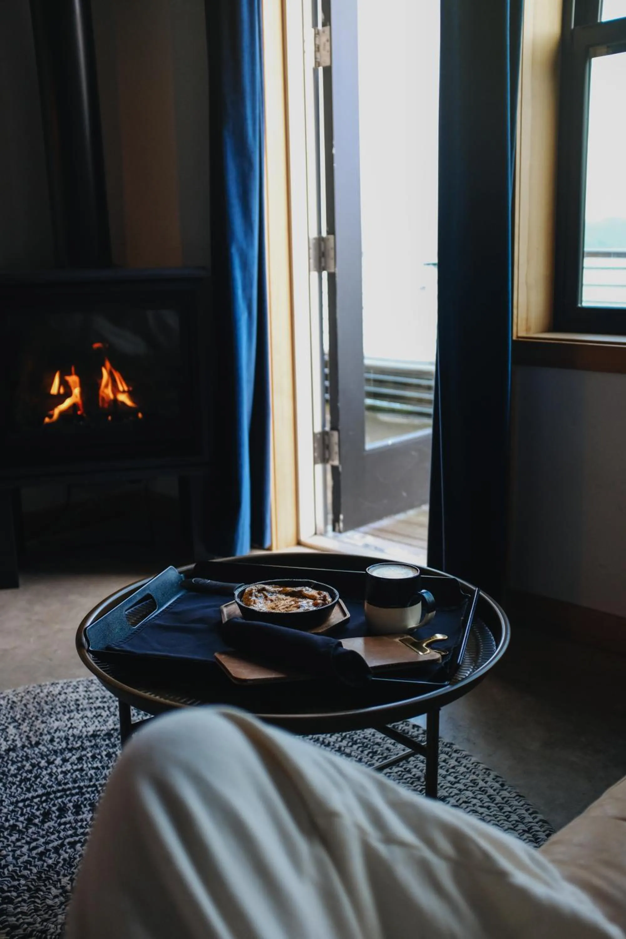 fireplace in Bowline Hotel