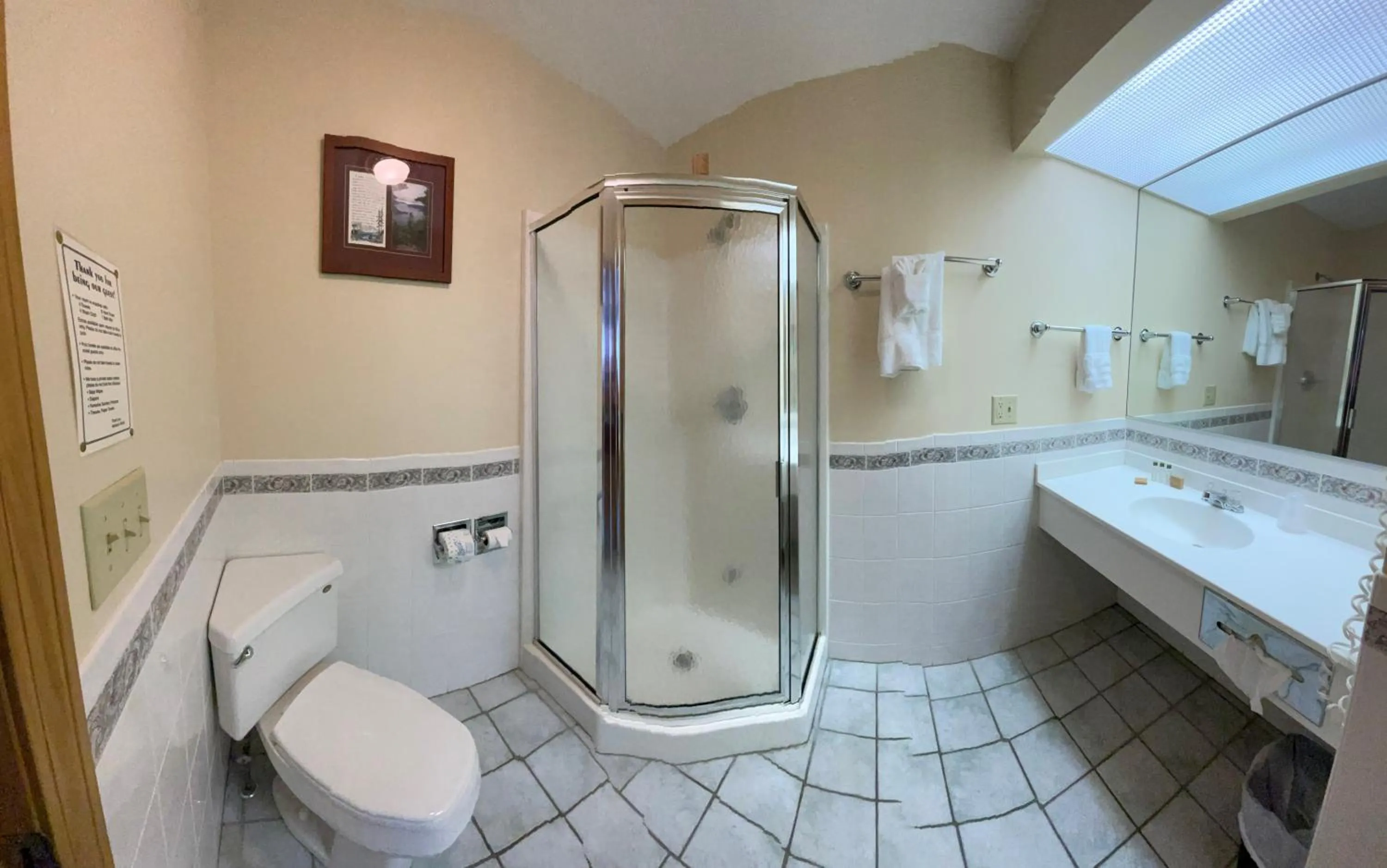 Bathroom in Mohican Resort Motel, Conveniently located to all Lake George attractions