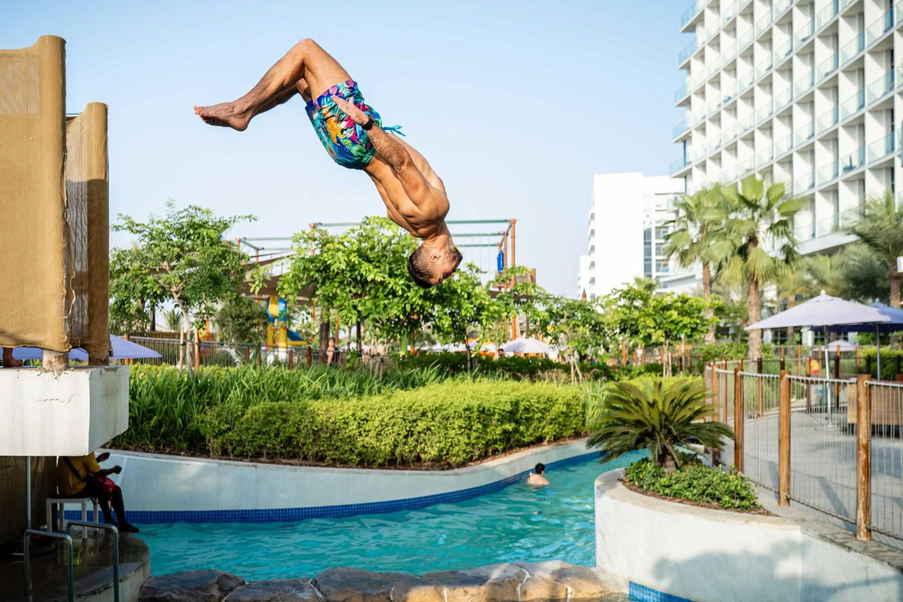 Aqua park in Centara Mirage Beach Resort Dubai