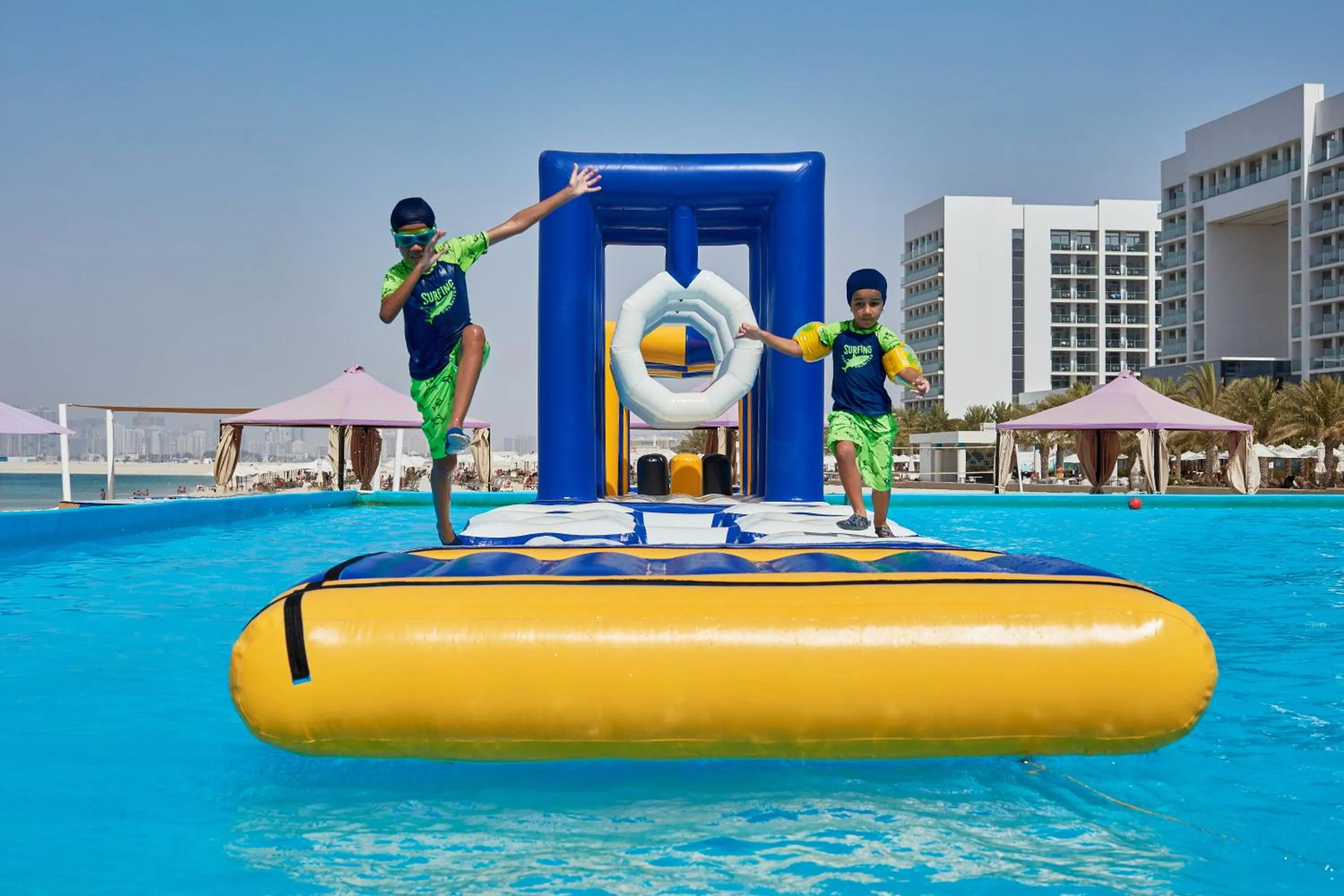 Aqua park in Centara Mirage Beach Resort Dubai
