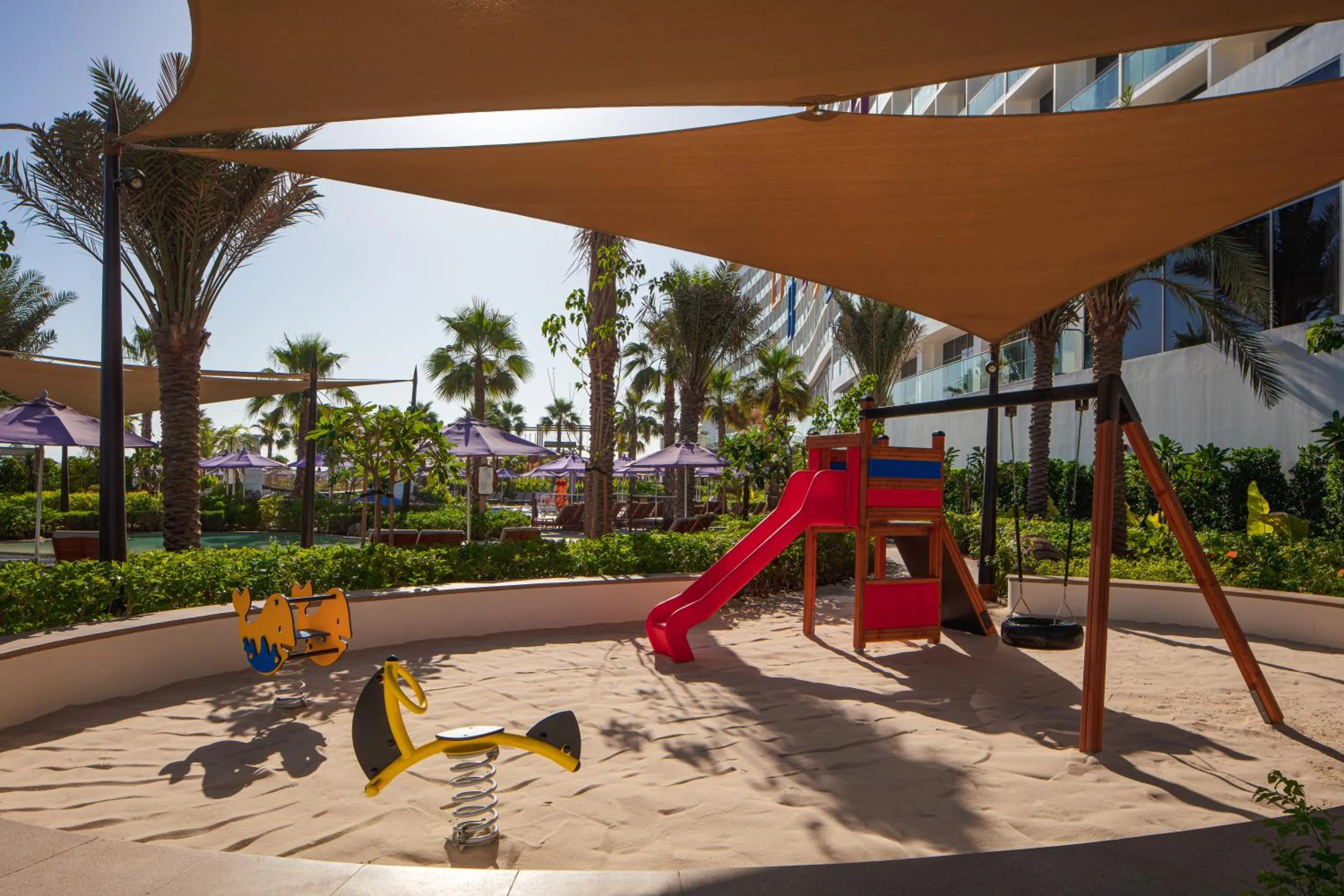 Children play ground in Centara Mirage Beach Resort Dubai