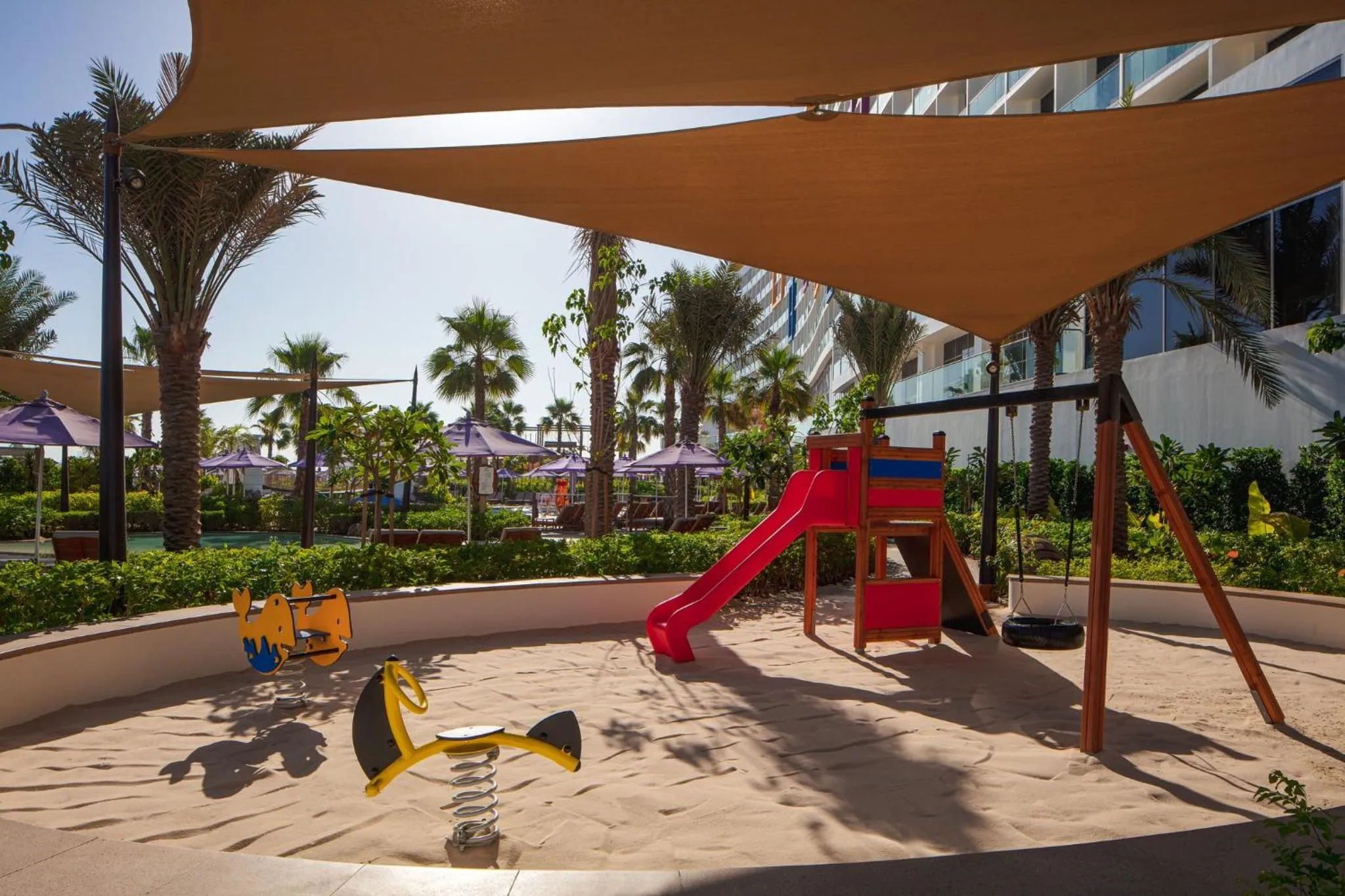 Children play ground in Centara Mirage Beach Resort Dubai