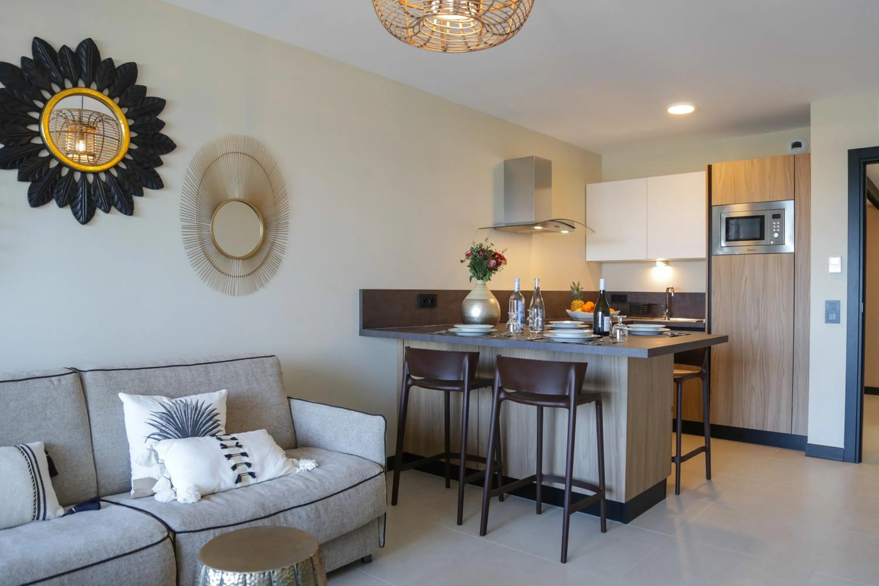 Kitchen or kitchenette in Eco-Résidence Dolce Paese & Spa