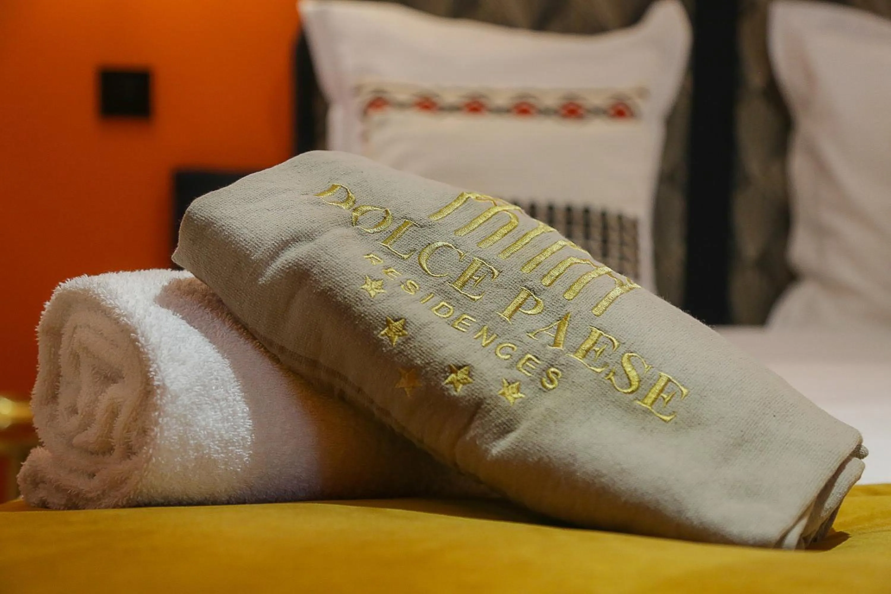 Bed in Eco-Résidence Dolce Paese & Spa